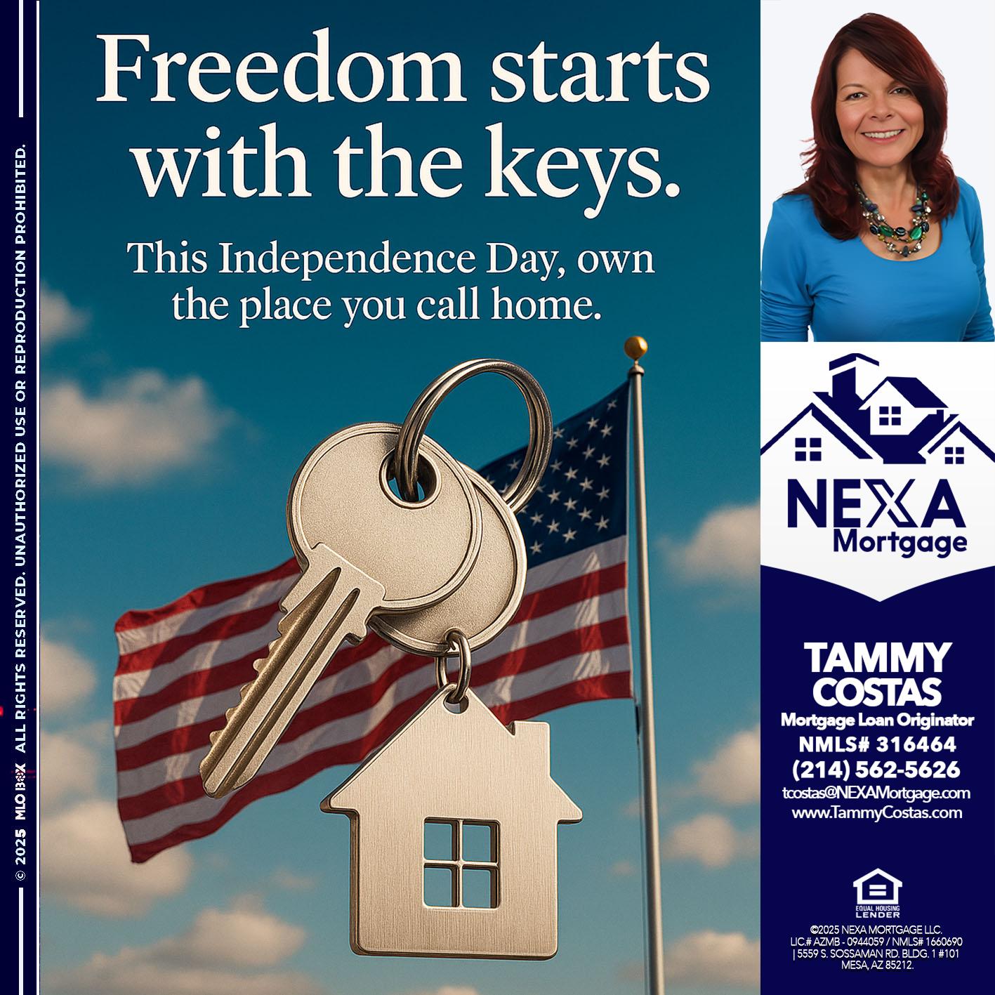 FREEDOM STARTS - Tammy Costas -Mortgage Loan Originator