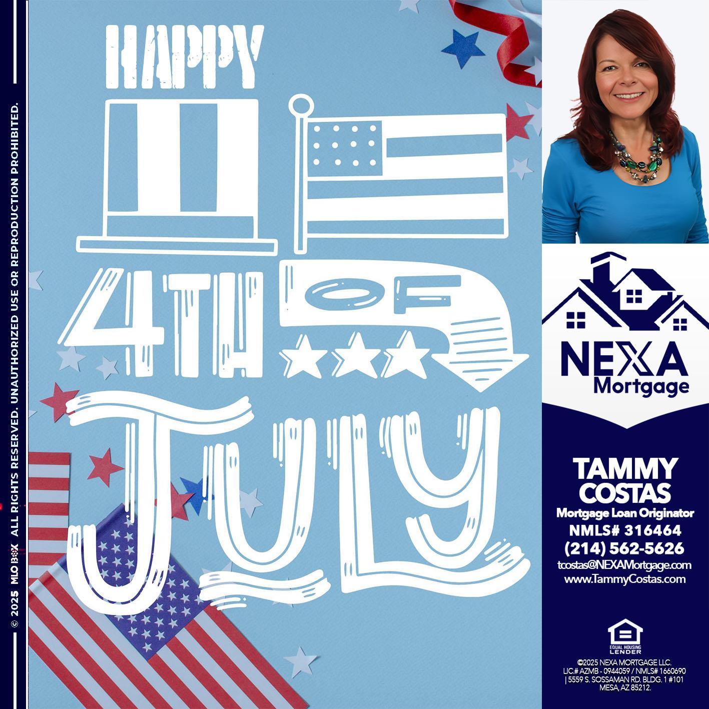 happy 4th of july - Tammy Costas -Mortgage Loan Originator