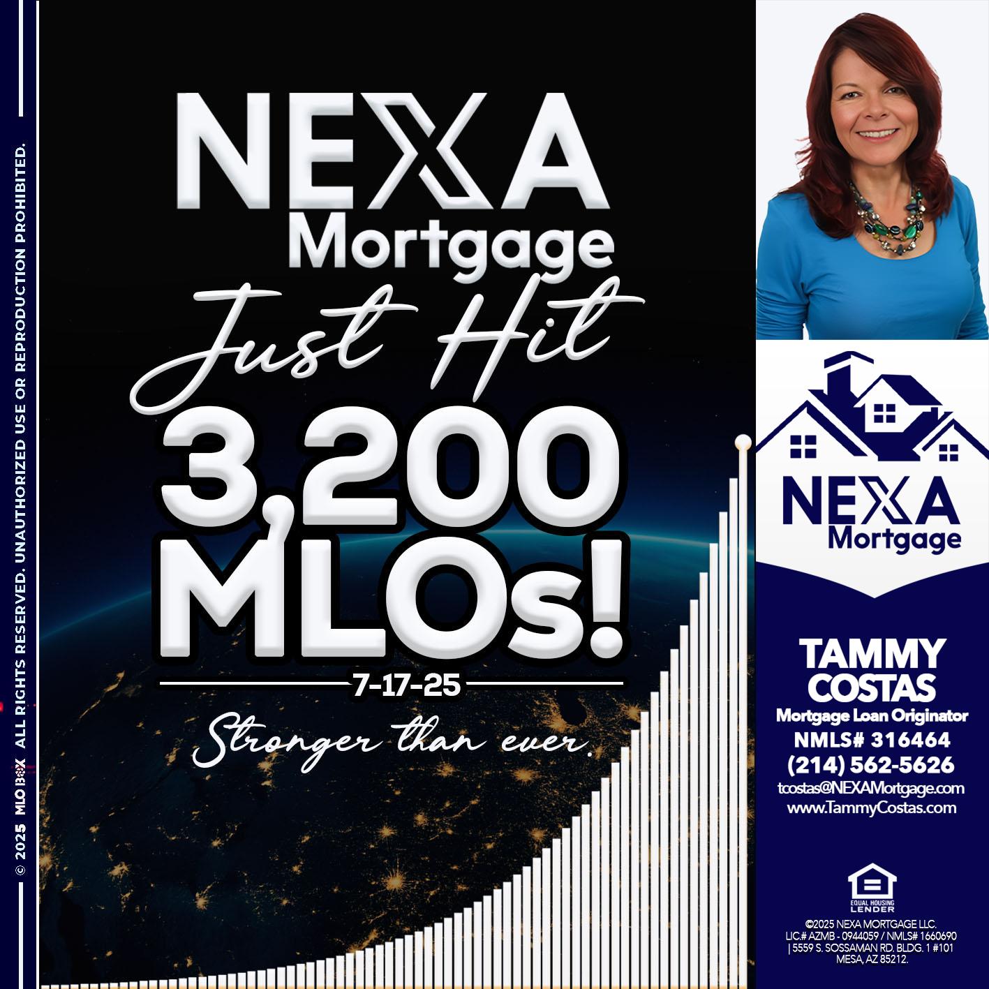 3200 MLOs - Tammy Costas -Mortgage Loan Originator