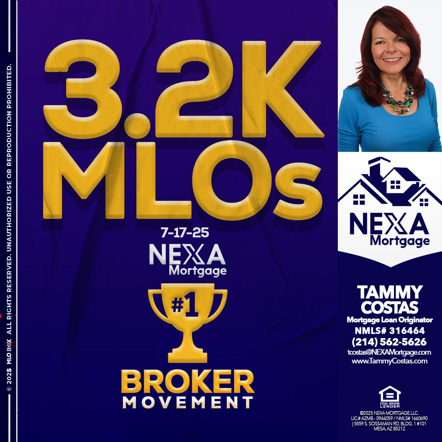 3.2K MLOs - Tammy Costas -Mortgage Loan Originator