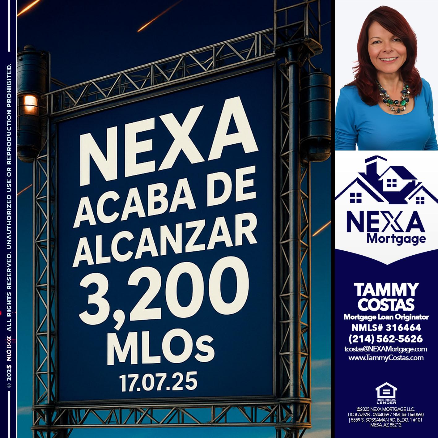 3,200 MLOs - Tammy Costas -Mortgage Loan Originator
