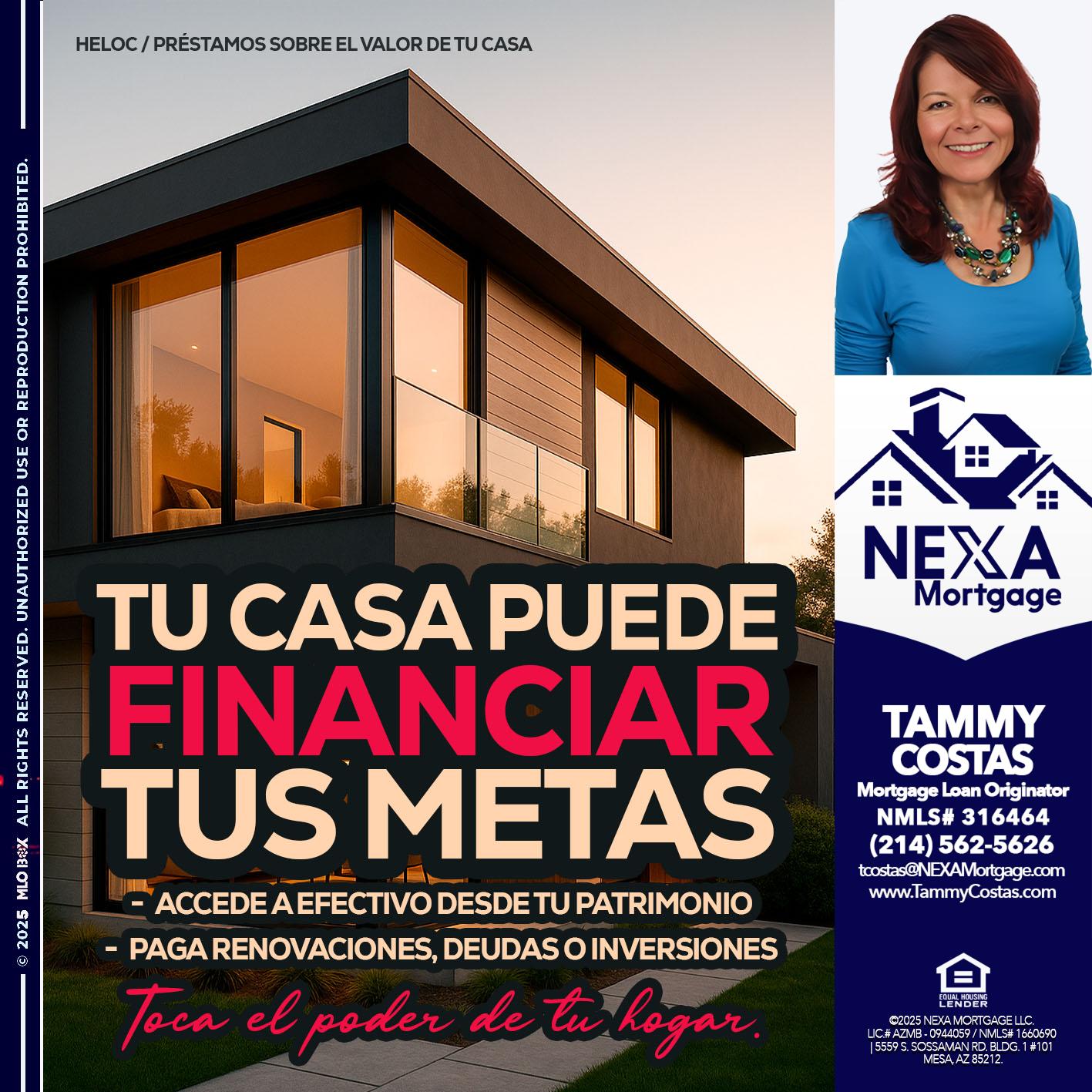 TU CASA PUEDE - Tammy Costas -Mortgage Loan Originator