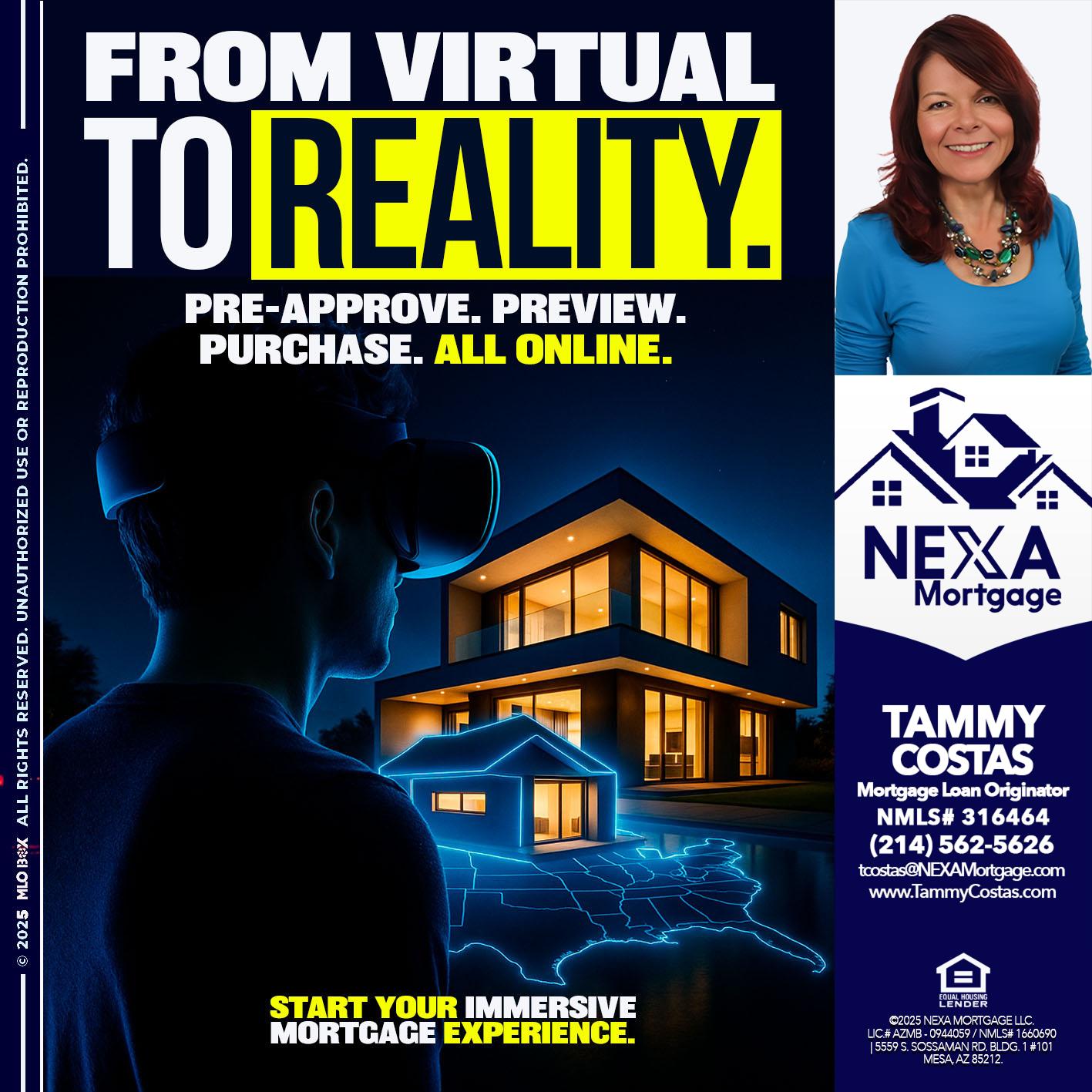 FROM VIRTUAL - Tammy Costas -Mortgage Loan Originator