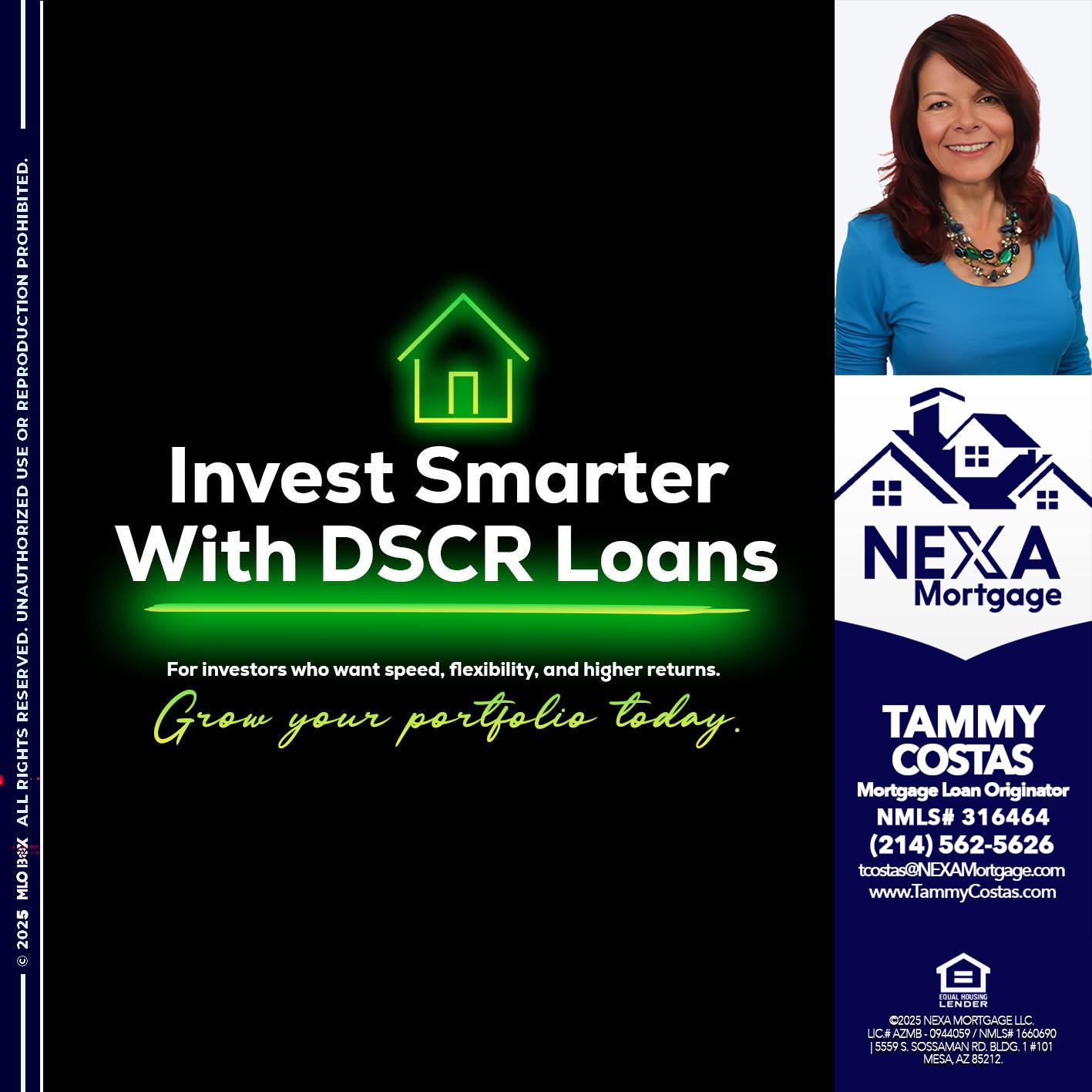 invest smarter - Tammy Costas -Mortgage Loan Originator