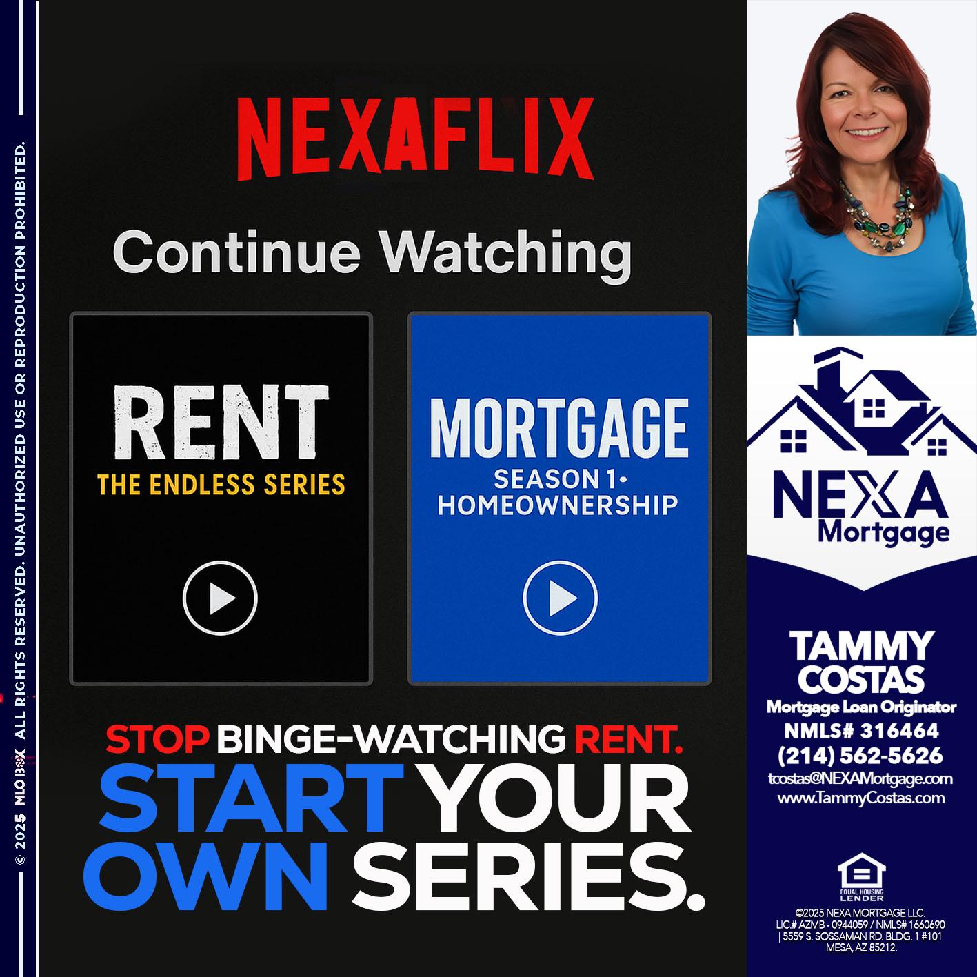 NEXAFLIX - Tammy Costas -Mortgage Loan Originator