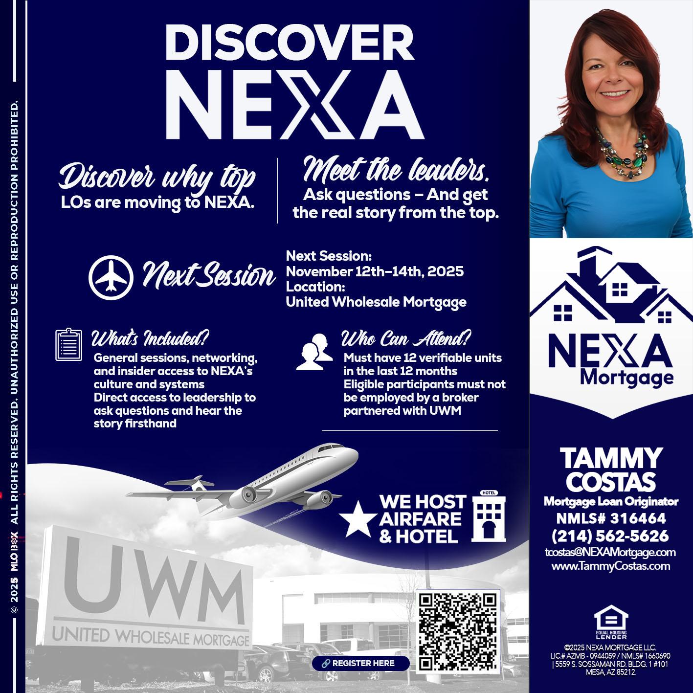 DISCOVER NEXA - Tammy Costas -Mortgage Loan Originator