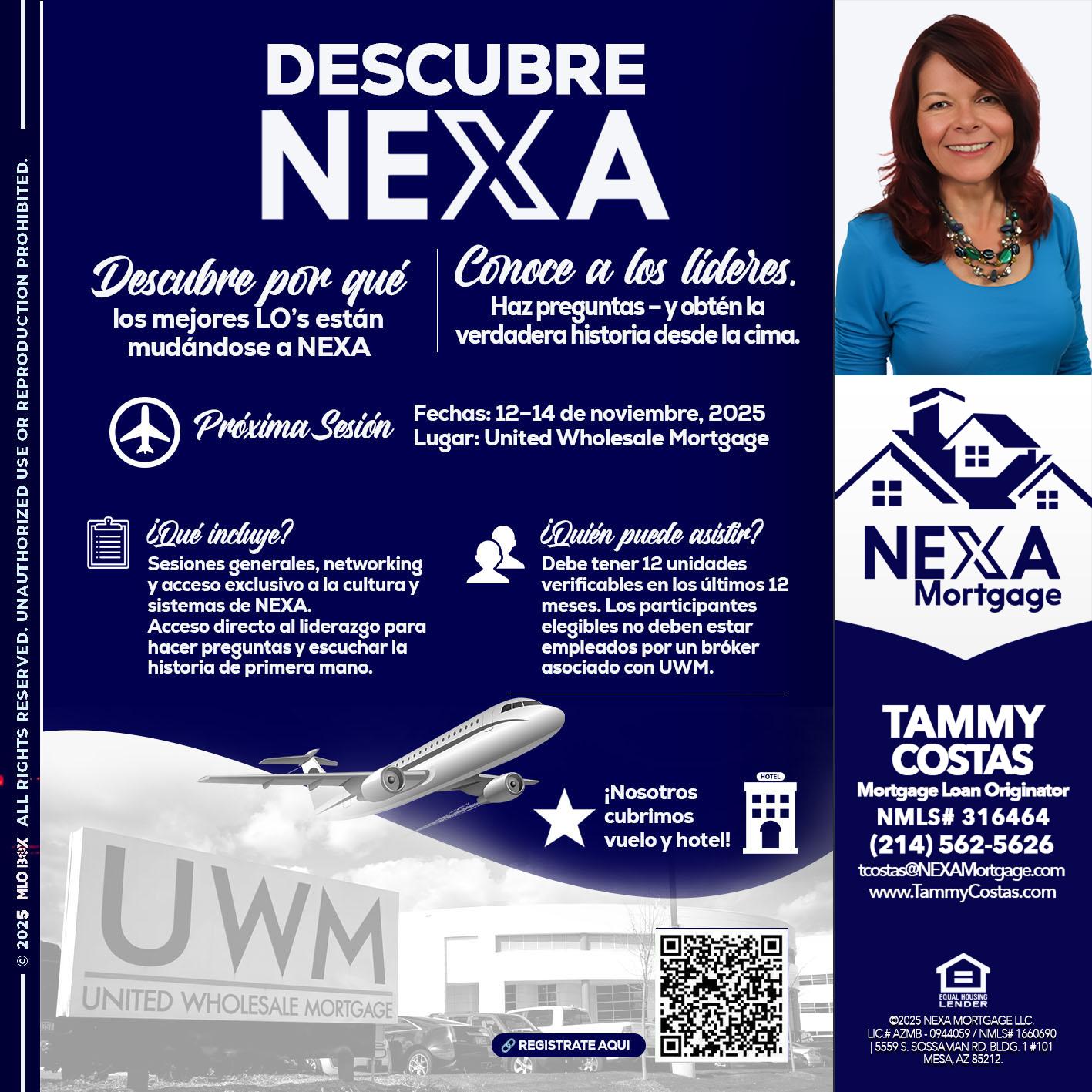DESCUBRE NEXA - Tammy Costas -Mortgage Loan Originator