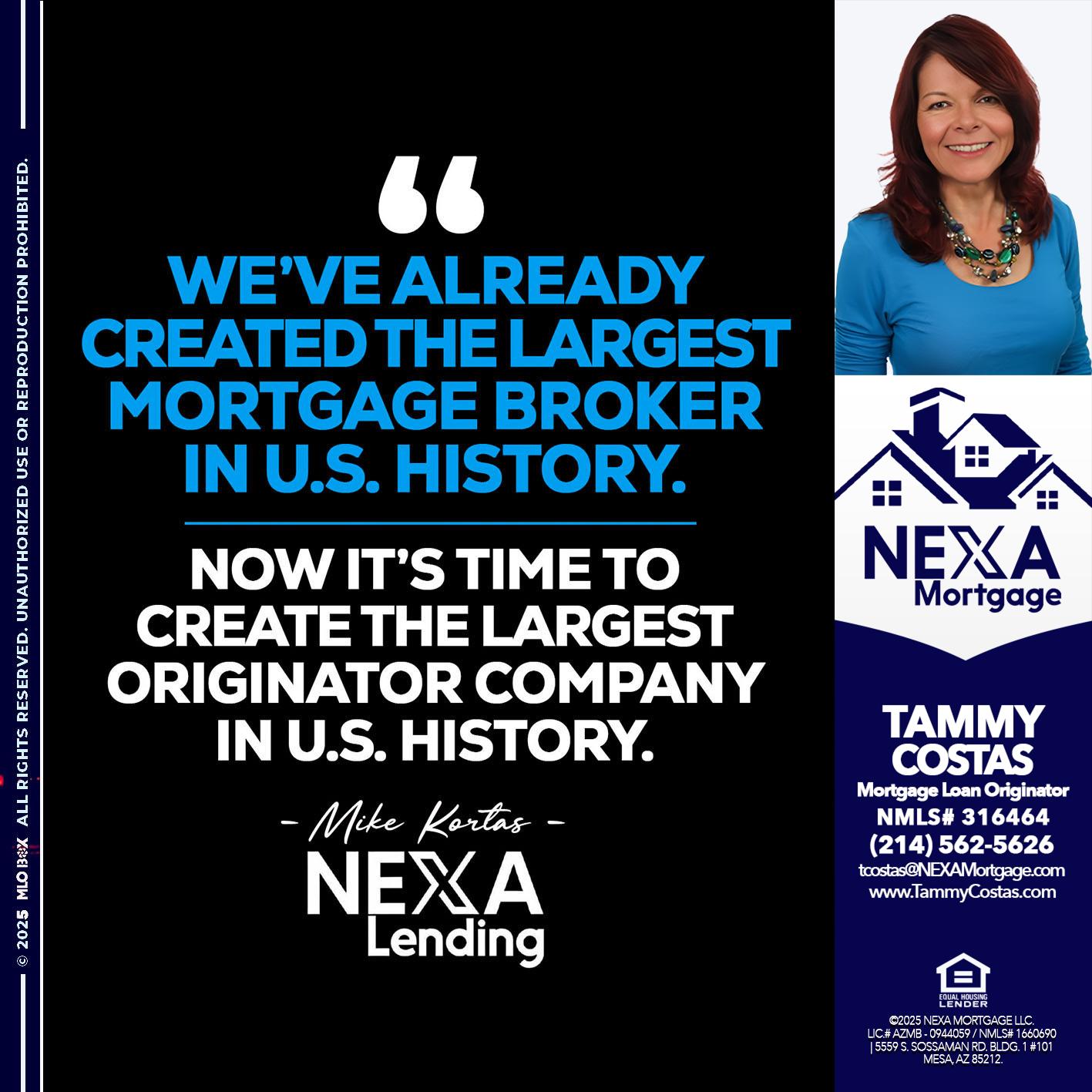 weve already - Tammy Costas -Mortgage Loan Originator