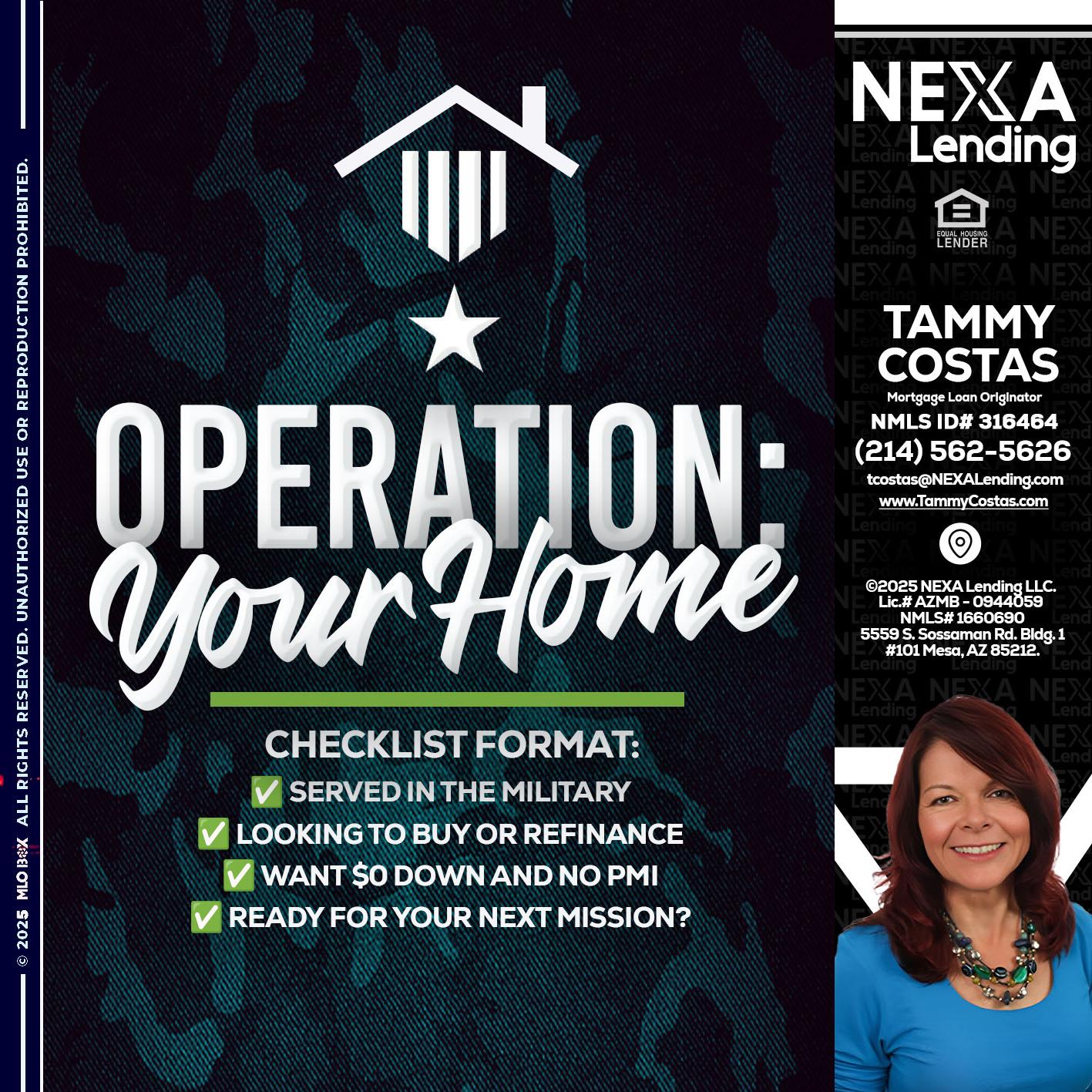 OPERATION YOUR HOME - Tammy Costas -Mortgage Loan Originator