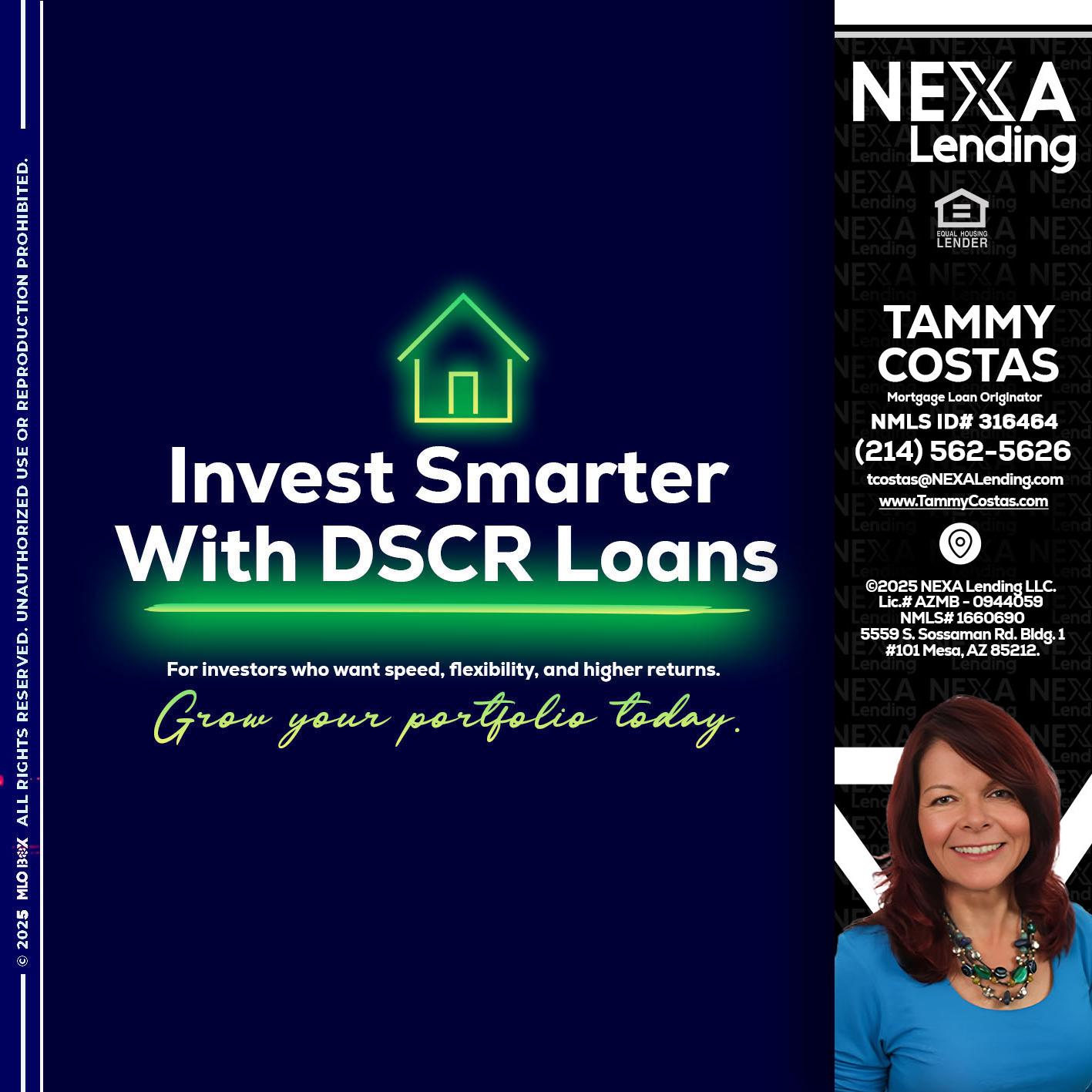 DSCR - Tammy Costas -Mortgage Loan Originator