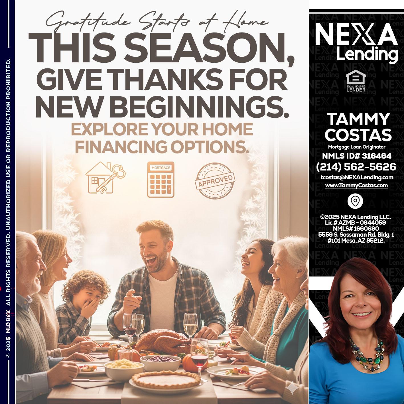 THIS SEASON - Tammy Costas -Mortgage Loan Originator
