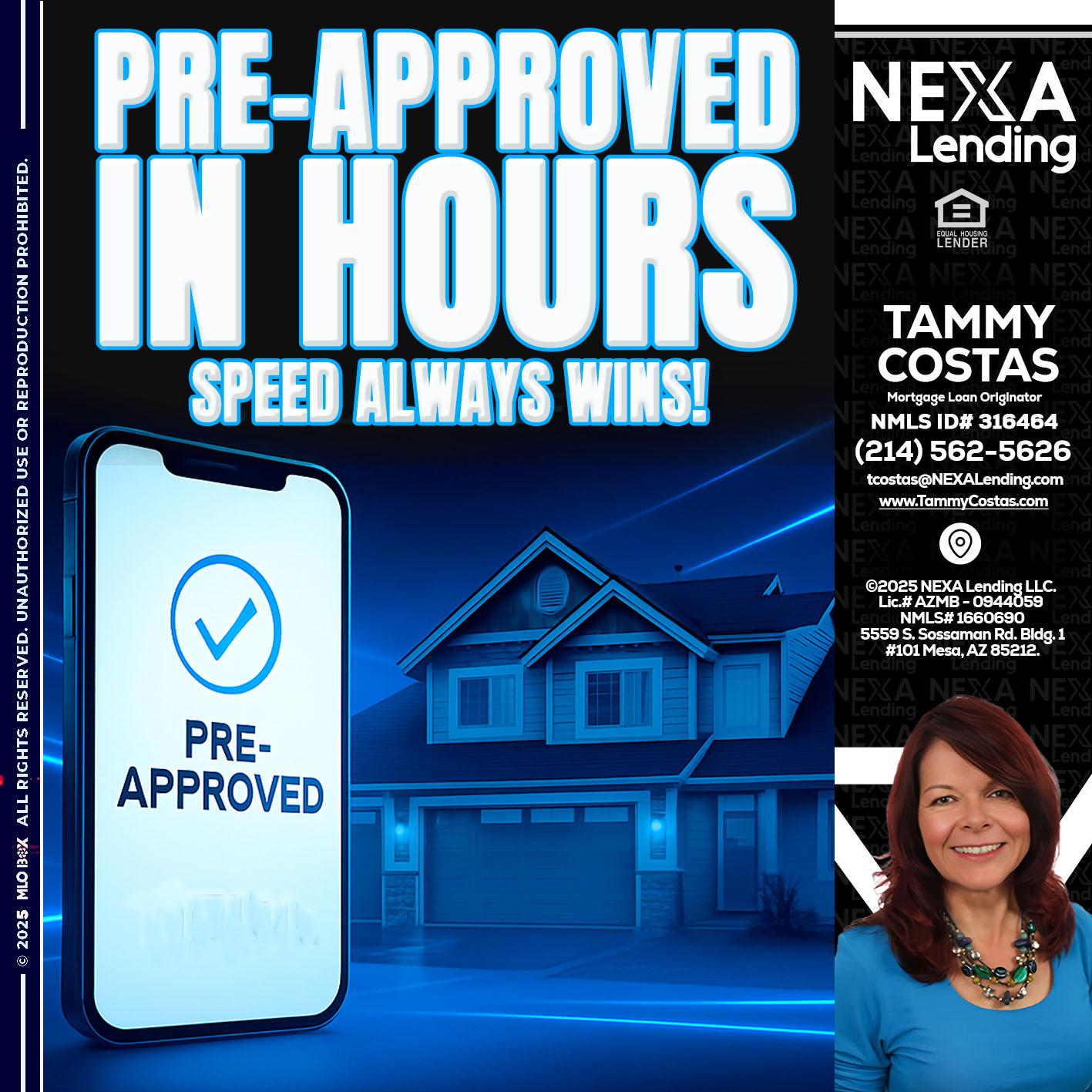 PRE - Tammy Costas -Mortgage Loan Originator