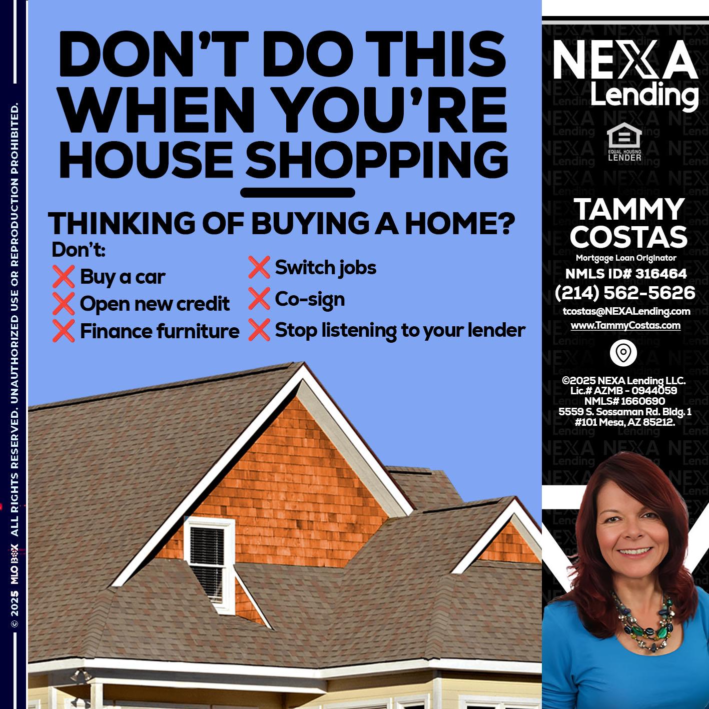 DONT DO THIS - Tammy Costas -Mortgage Loan Originator