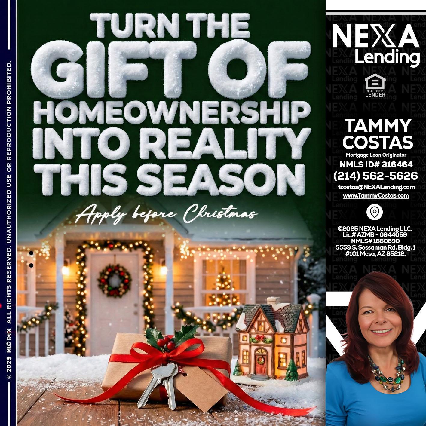 TURN GIFTS - Tammy Costas -Mortgage Loan Originator