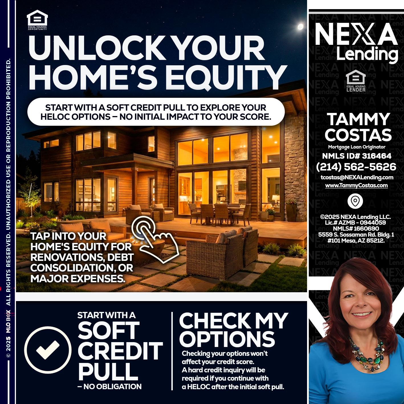 UNLOCK YOUR HOMES - Tammy Costas -Mortgage Loan Originator