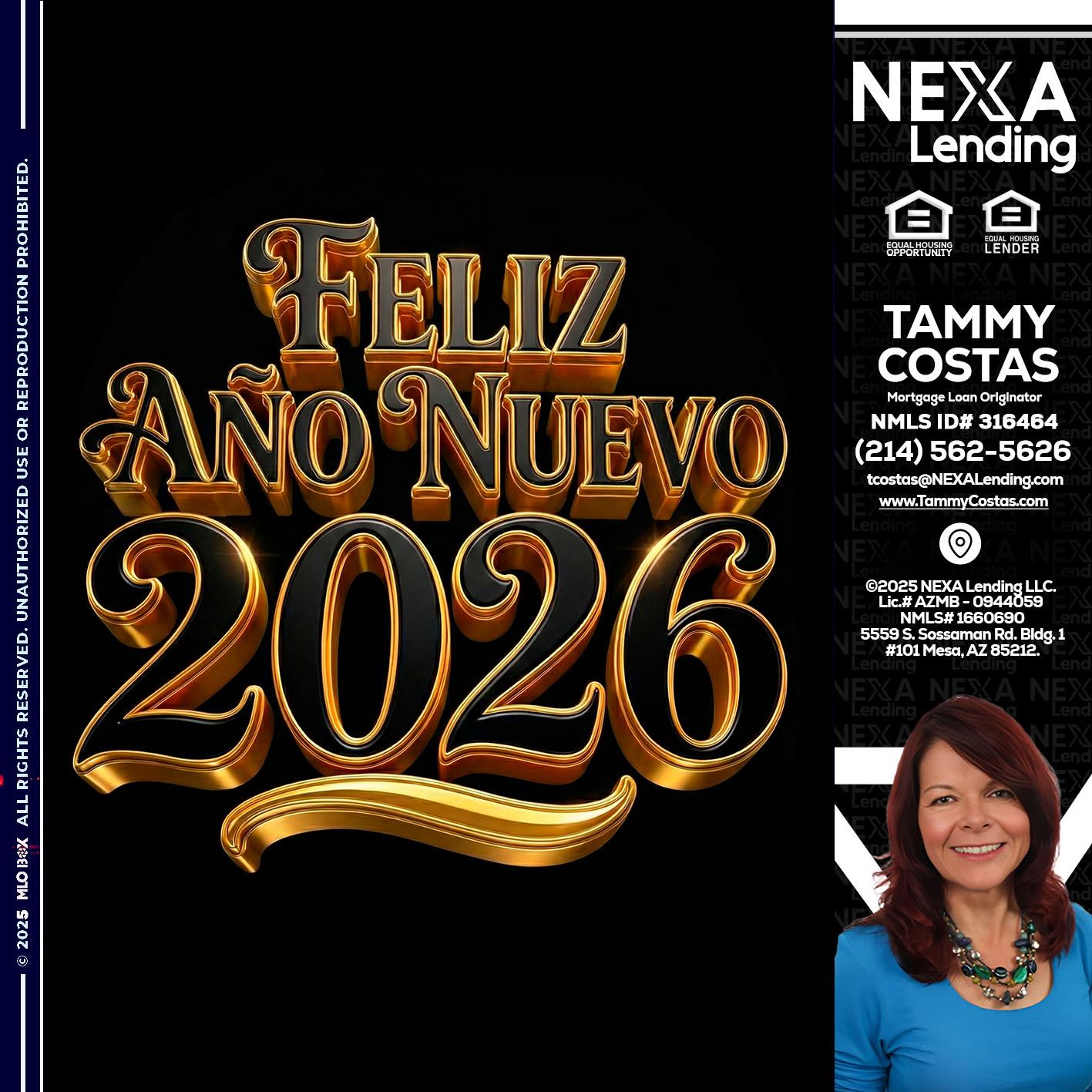 FELIZ año nuevo - Tammy Costas -Mortgage Loan Originator