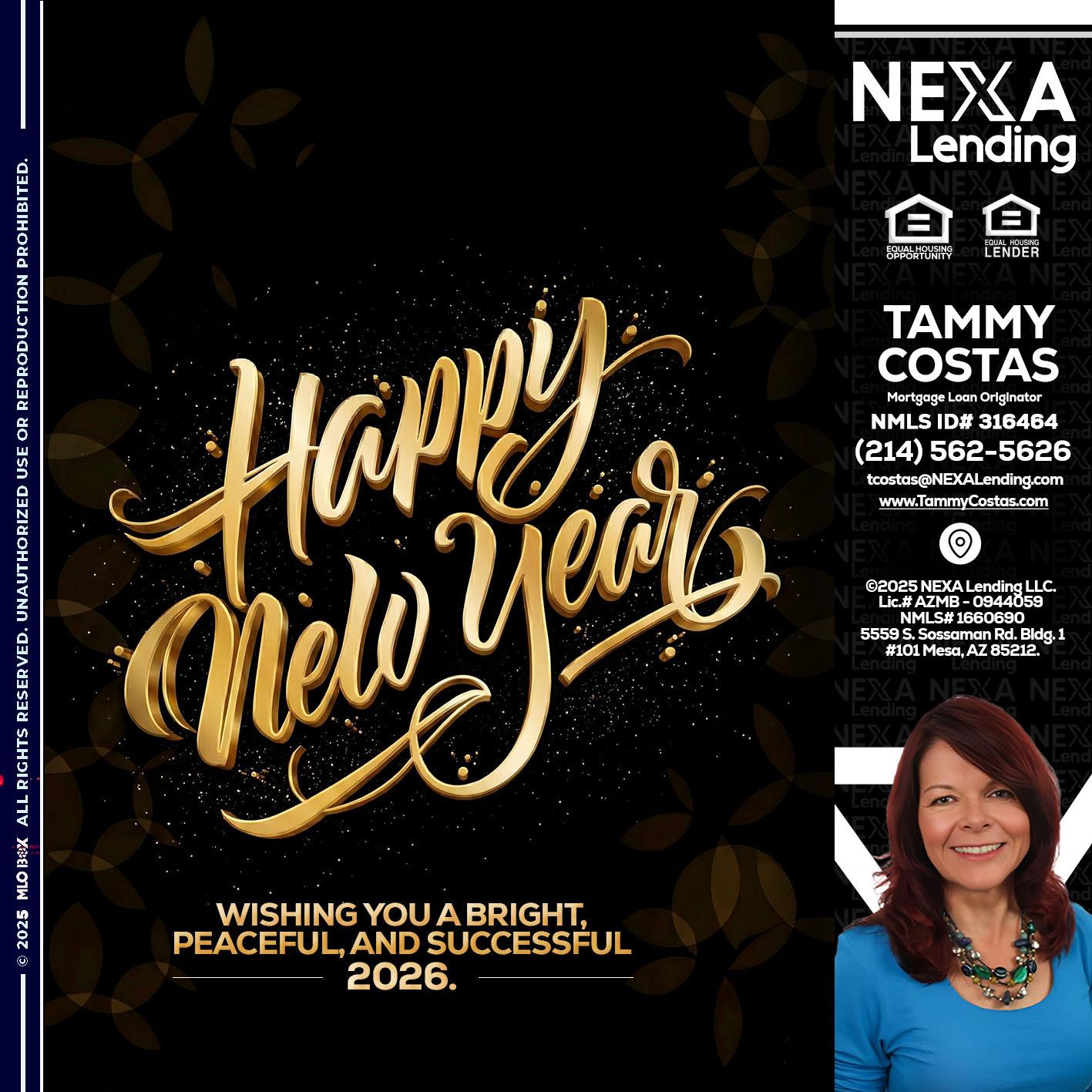 HAPPY NEW YEAR - Tammy Costas -Mortgage Loan Originator