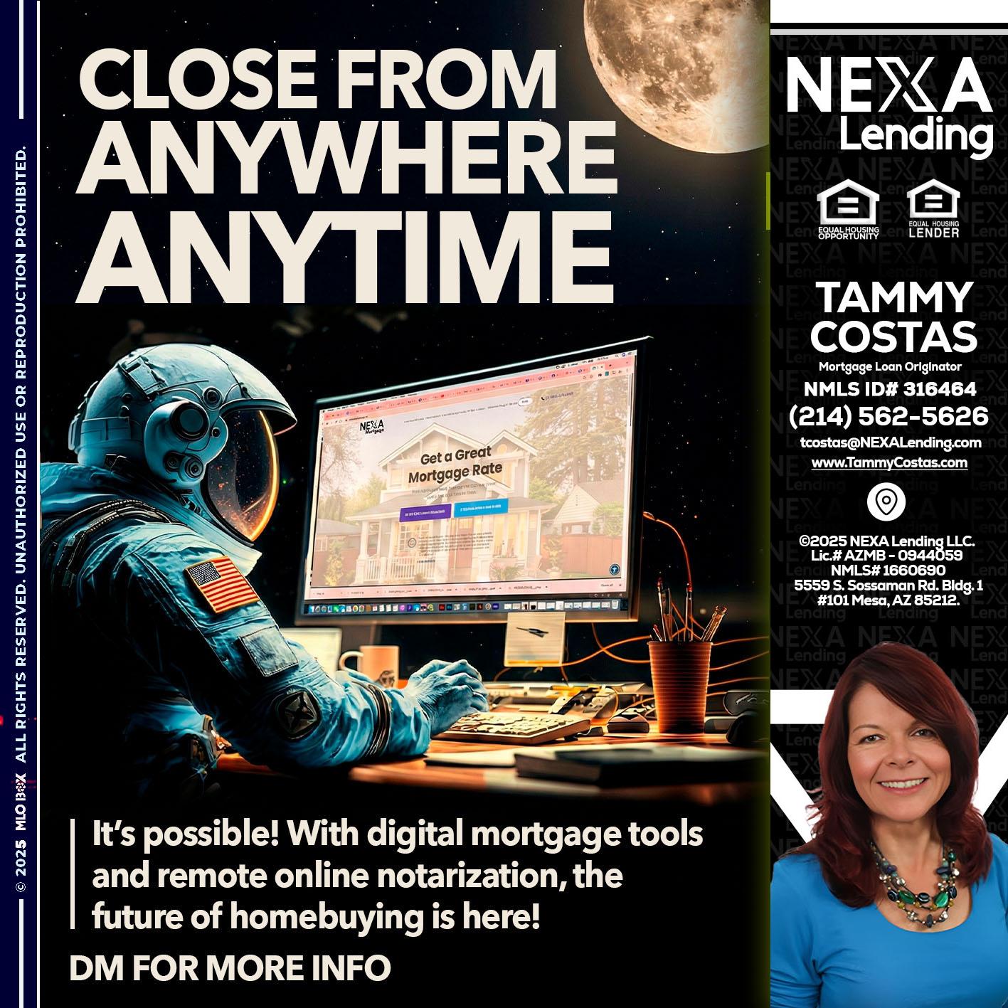 close from - Tammy Costas -Mortgage Loan Originator