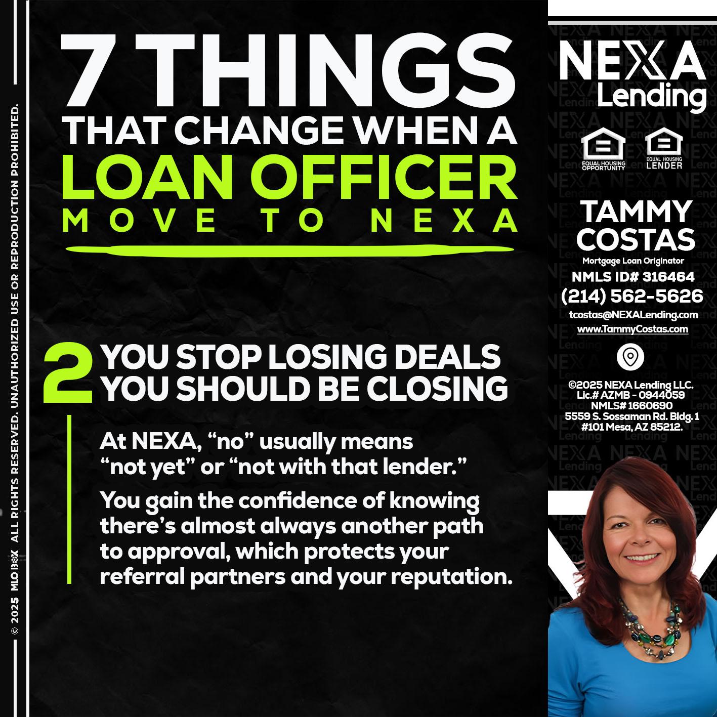 7 THINGS (2) - Tammy Costas -Mortgage Loan Originator