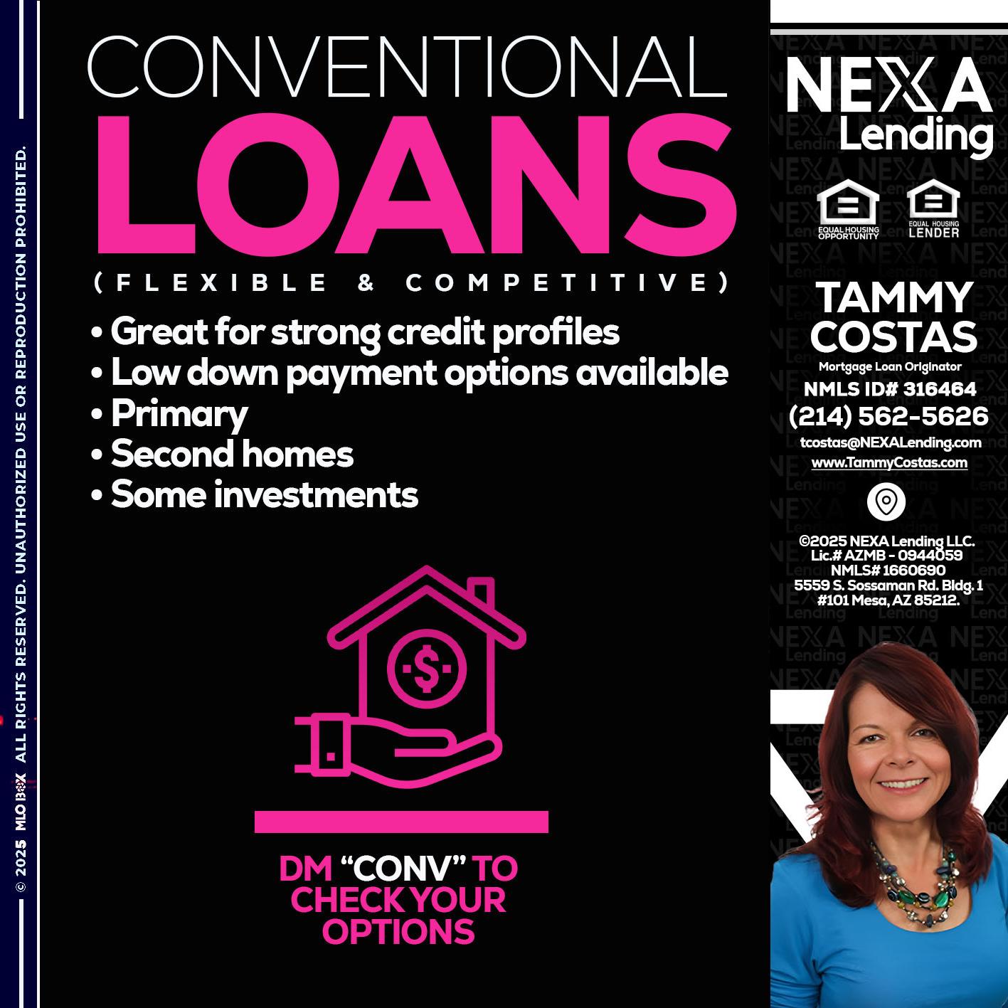 CONVENTIONAL LOANS - Tammy Costas -Mortgage Loan Originator