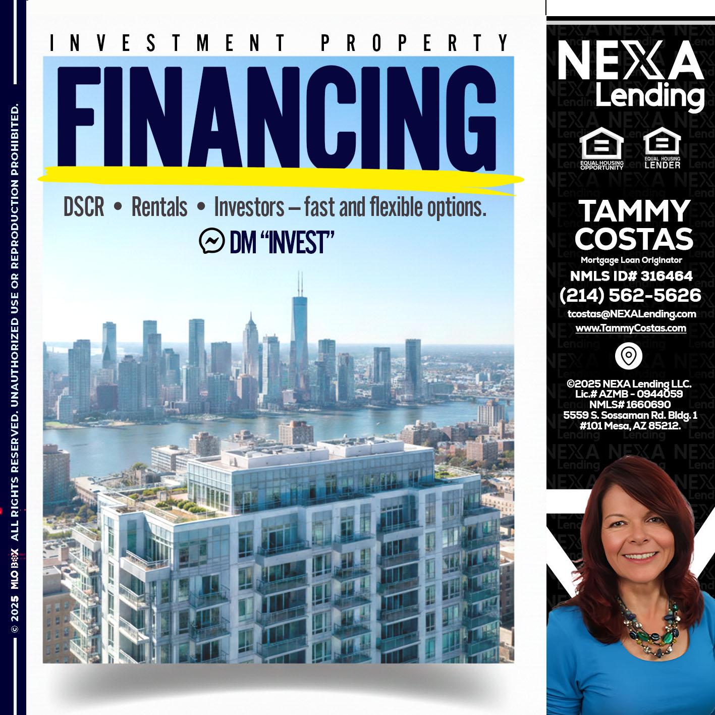 FINANCING - Tammy Costas -Mortgage Loan Originator