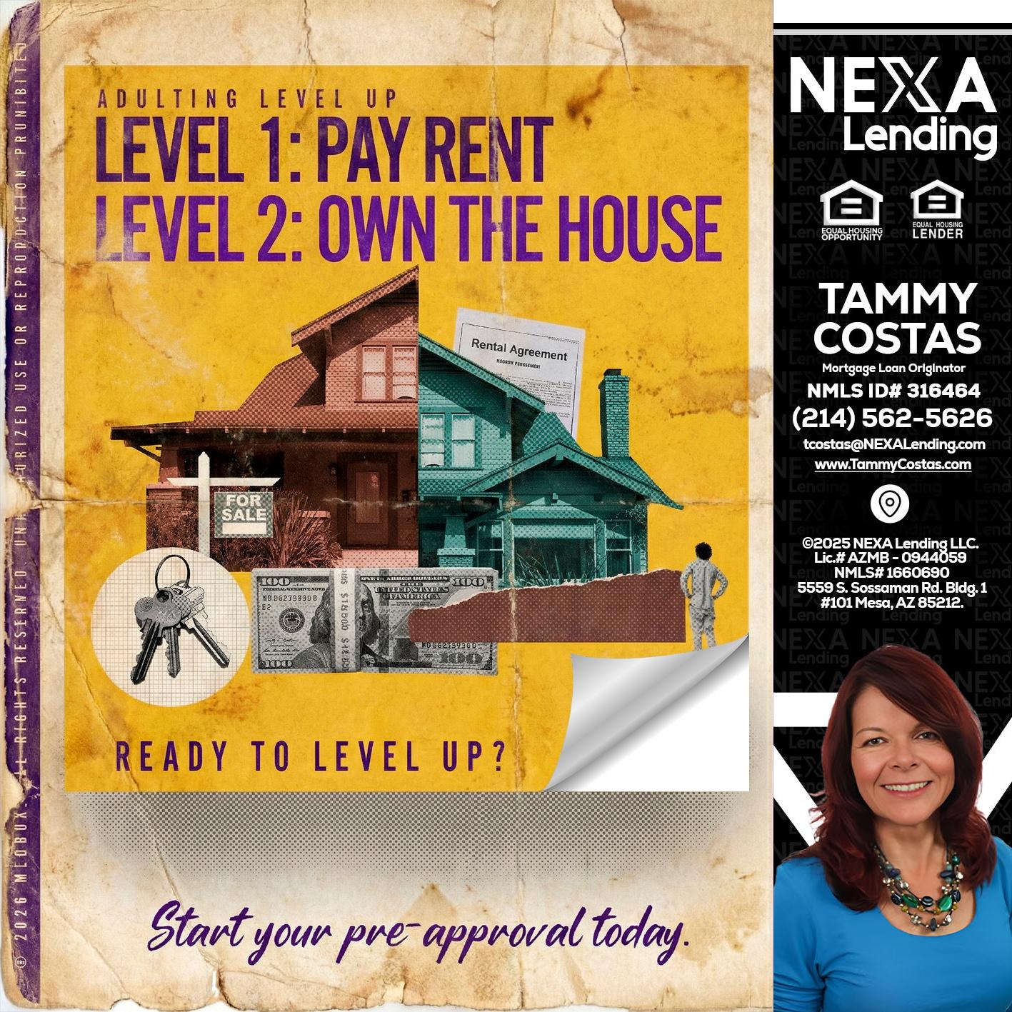 LEVEL 1 - Tammy Costas -Mortgage Loan Originator