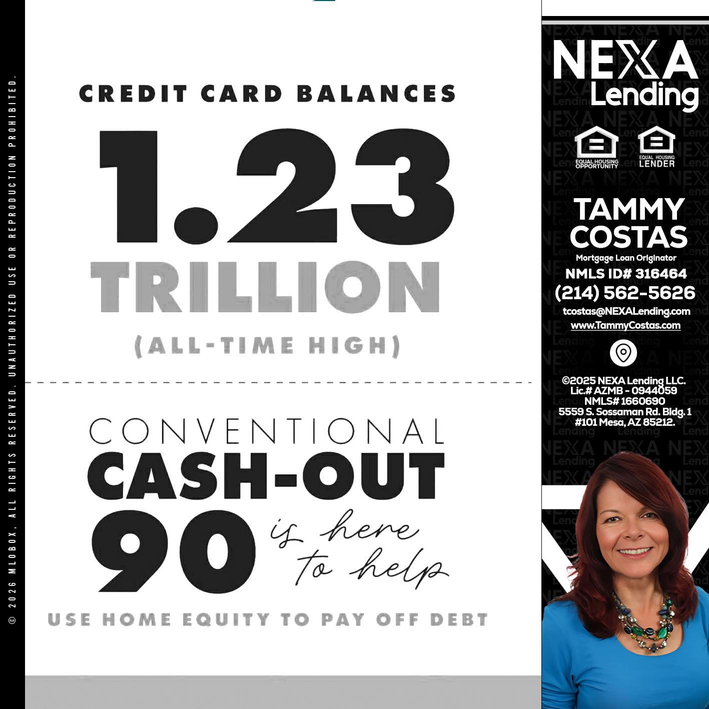 CREDIT CARD BALANCE - Tammy Costas -Mortgage Loan Originator