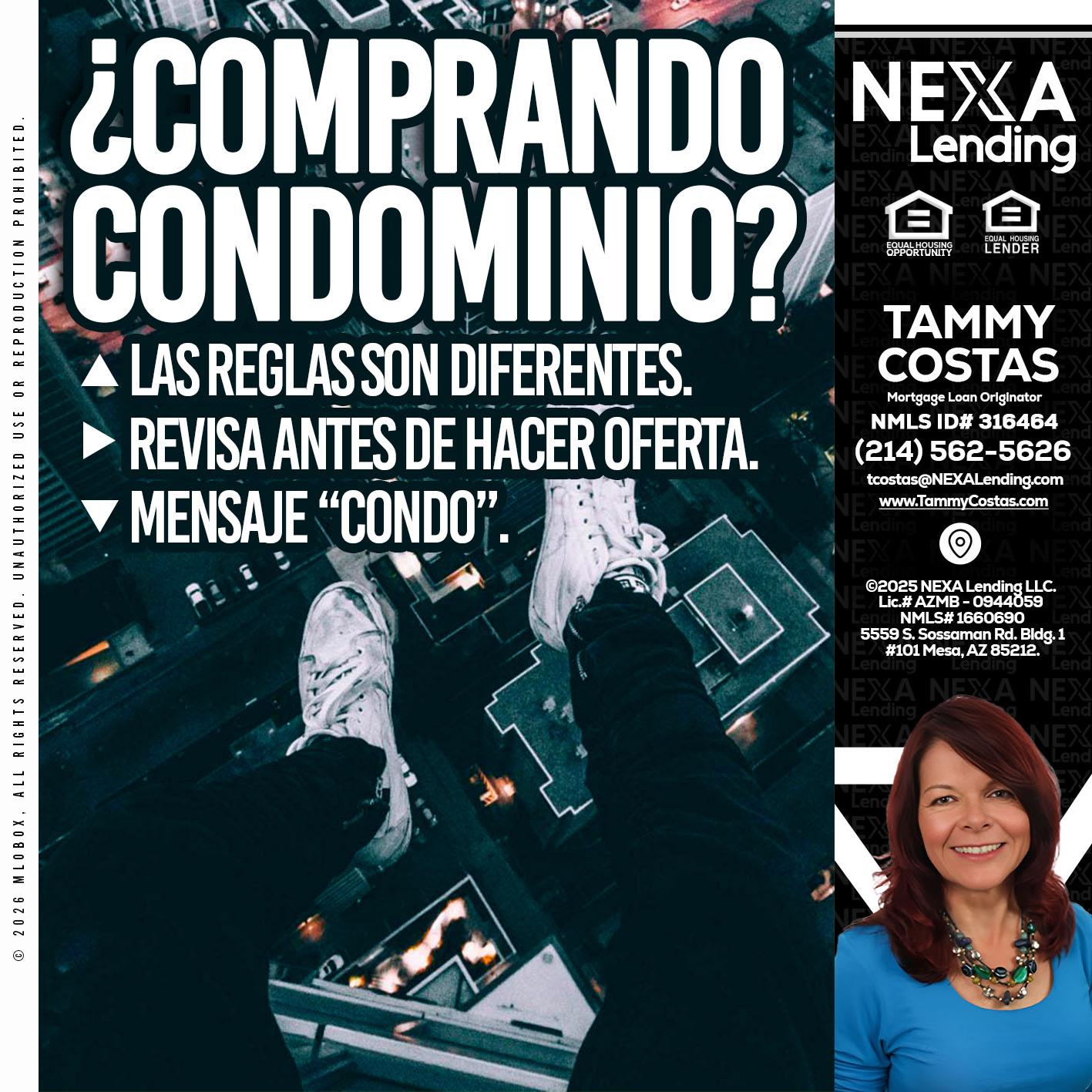 COMPRANDO CONDOMINIO? - Tammy Costas -Mortgage Loan Originator
