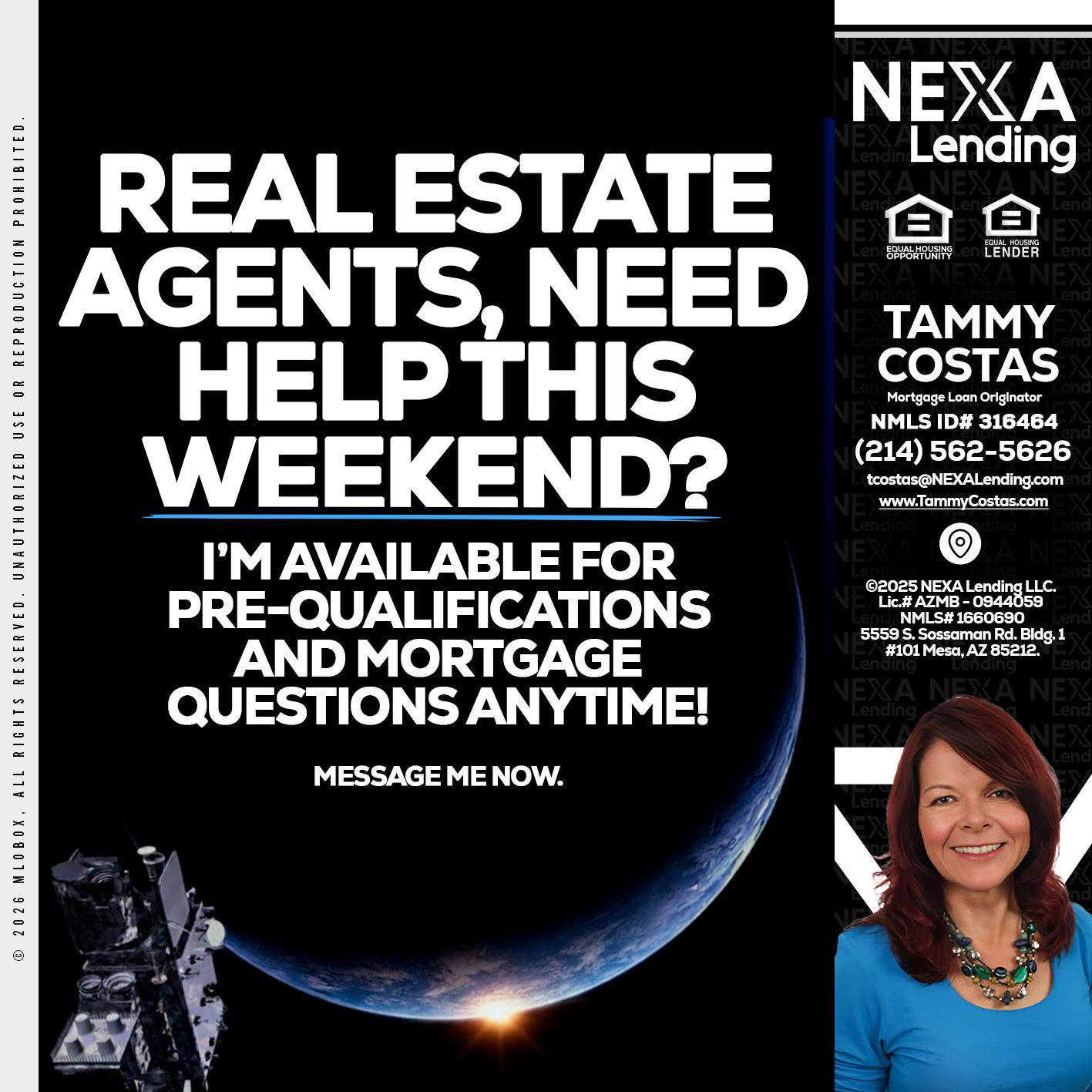 REAL ESTATE AGENTS - Tammy Costas -Mortgage Loan Originator