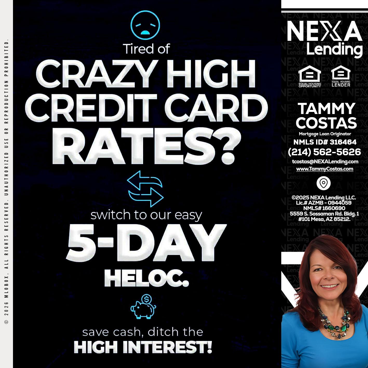CRAZY HIGH - Tammy Costas -Mortgage Loan Originator