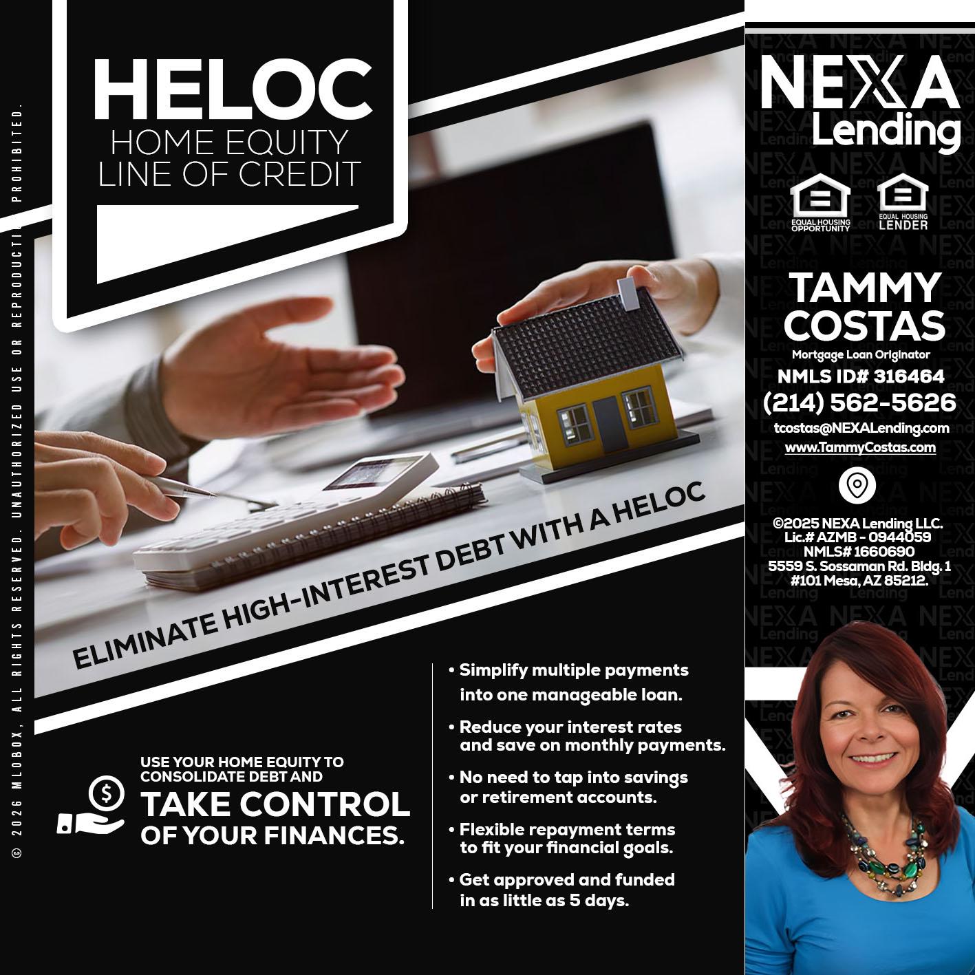 HELOC - Tammy Costas -Mortgage Loan Originator