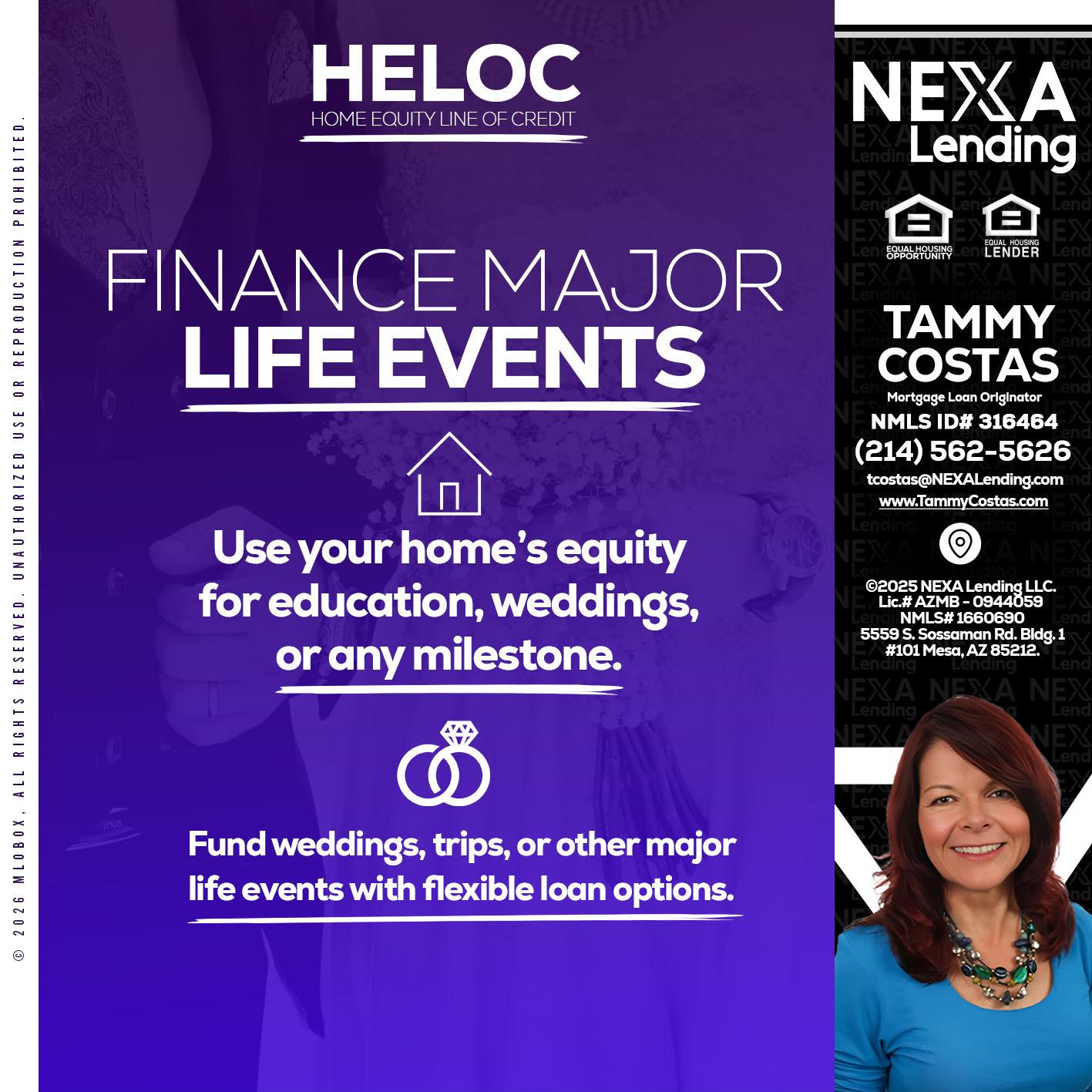 HELOC - Tammy Costas -Mortgage Loan Originator