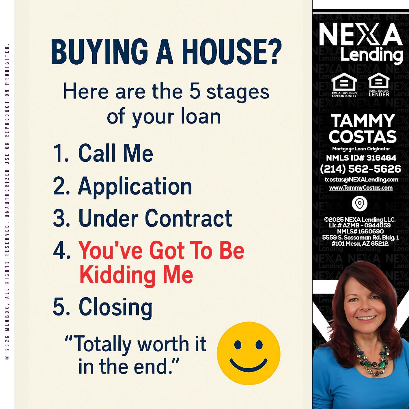 BUYING A HOUSE - Tammy Costas -Mortgage Loan Originator