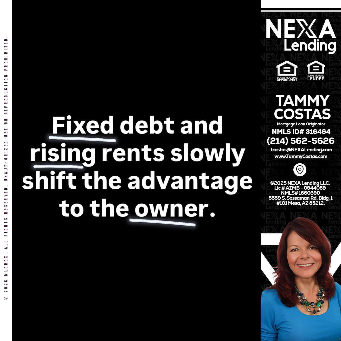 FIXED DEBT - Tammy Costas -Mortgage Loan Originator