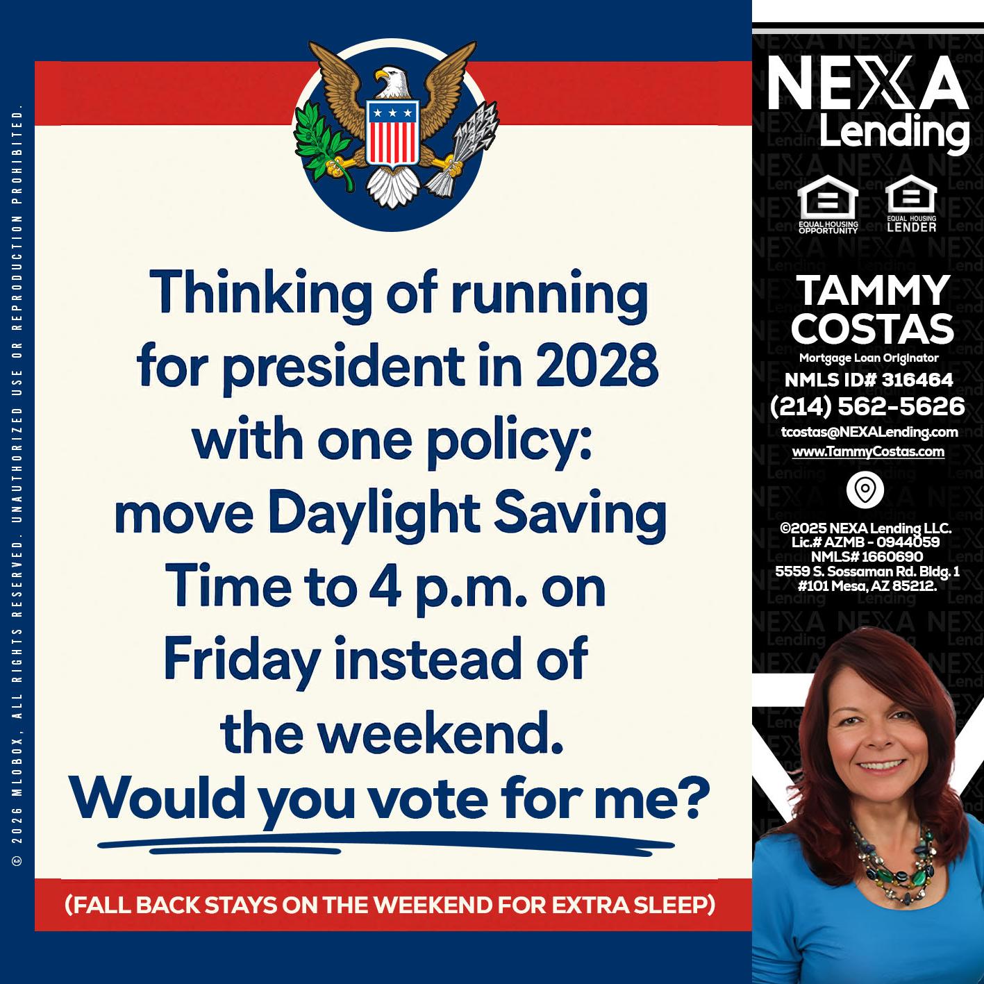 THINKING OF RUNING - Tammy Costas -Mortgage Loan Originator