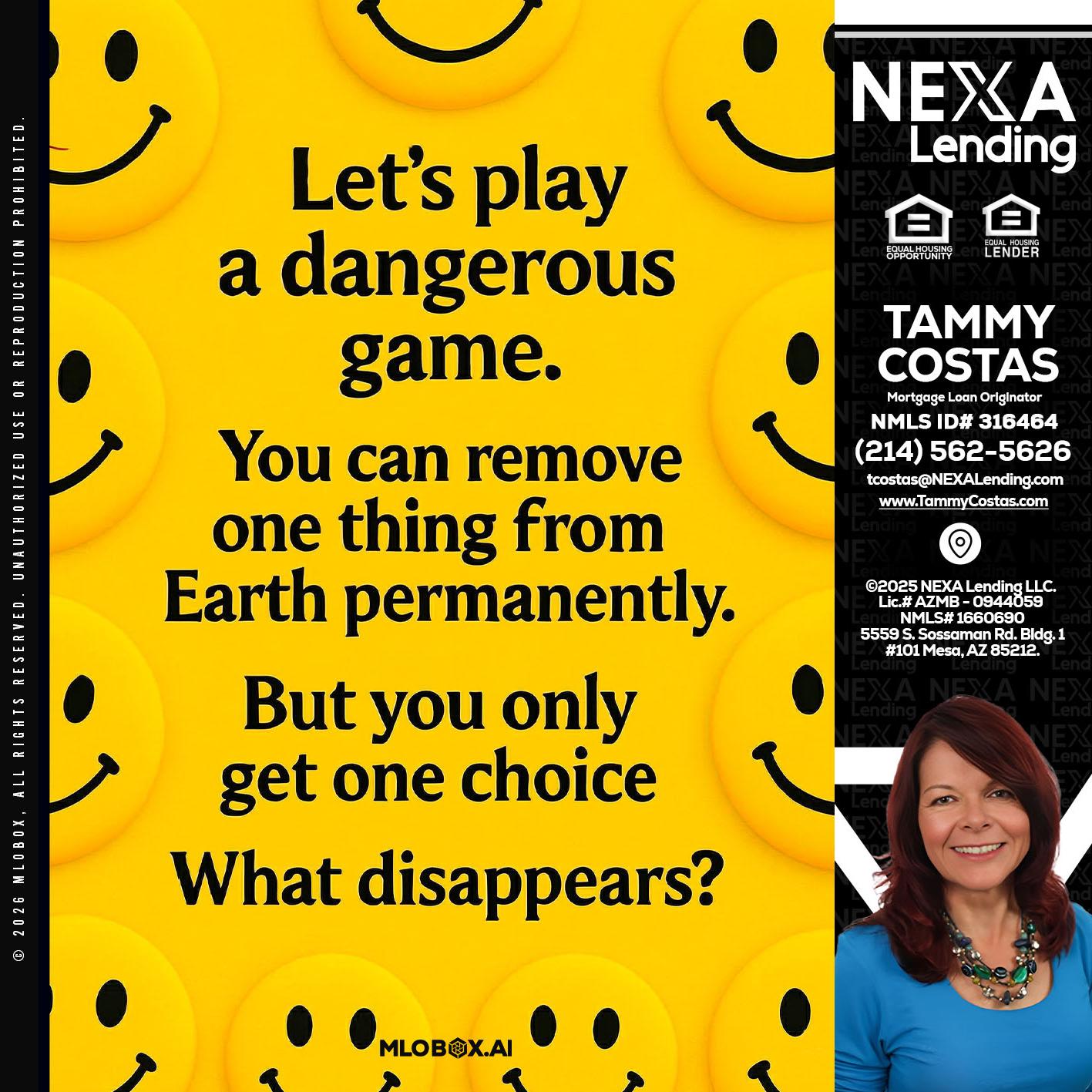 LETS PLAY - Tammy Costas -Mortgage Loan Originator