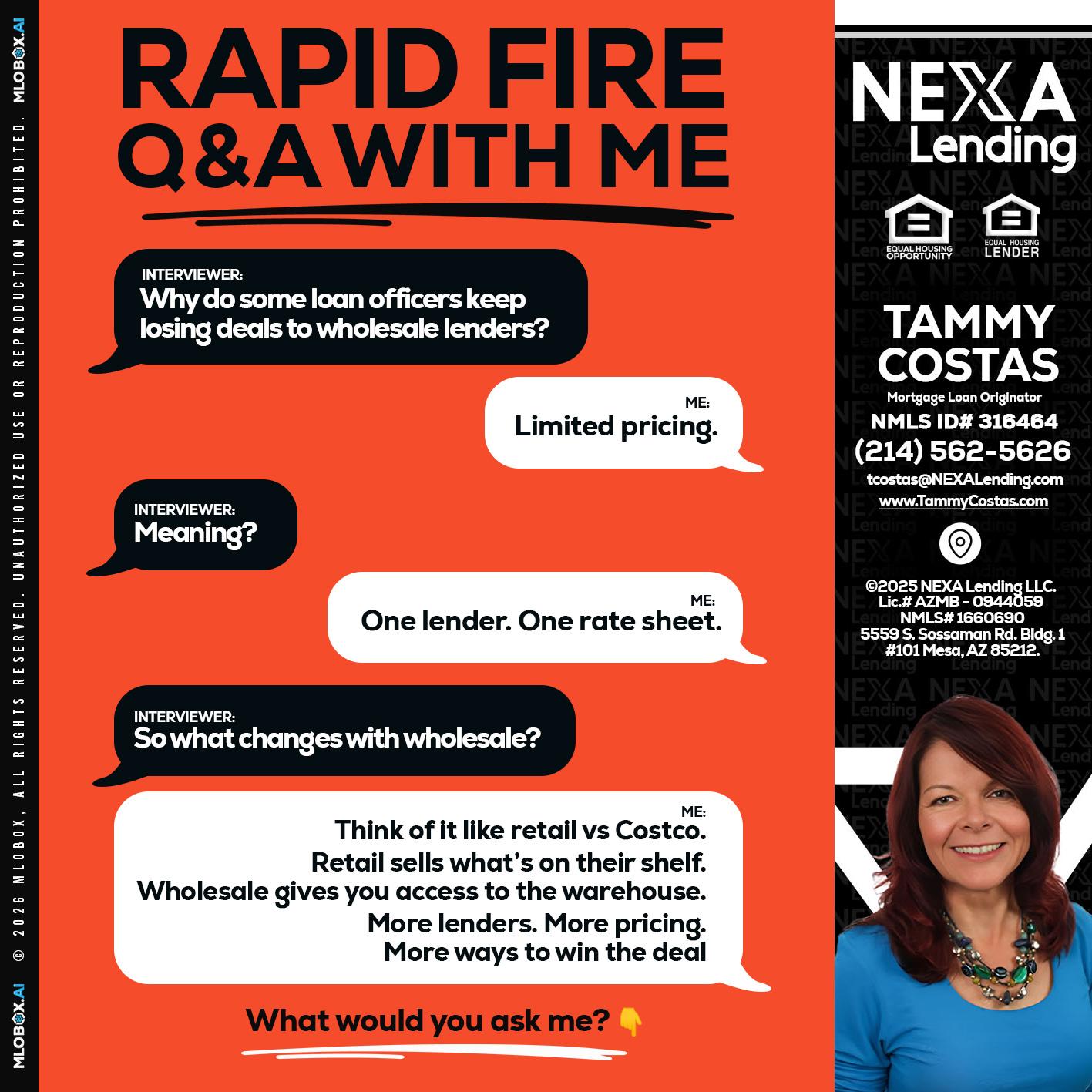 Q&A - Tammy Costas -Mortgage Loan Originator