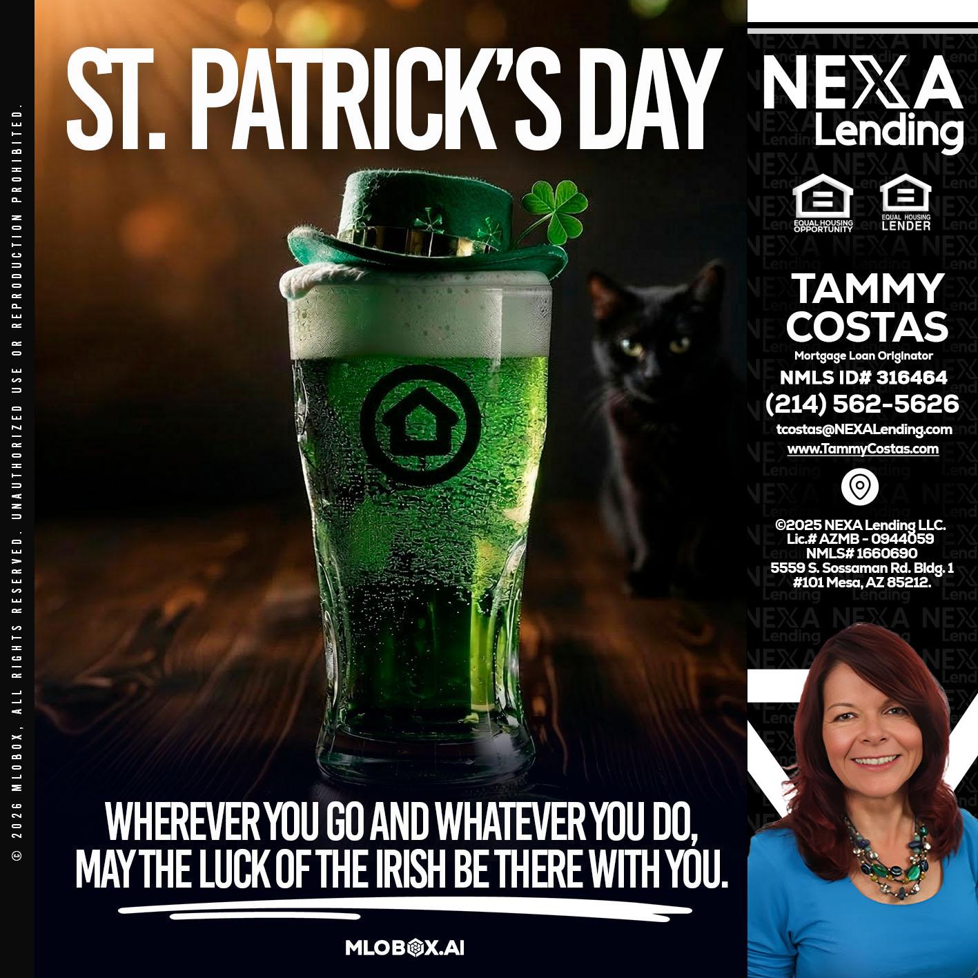 st. Patricks day - Tammy Costas -Mortgage Loan Originator