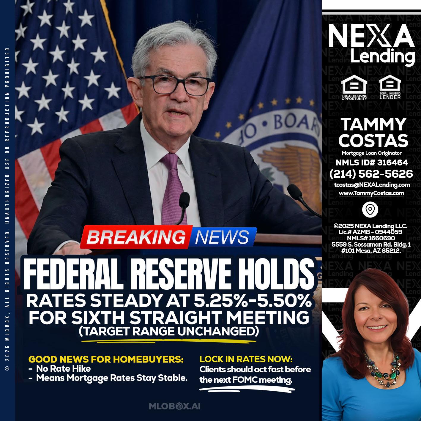 federal reserve - Tammy Costas -Mortgage Loan Originator