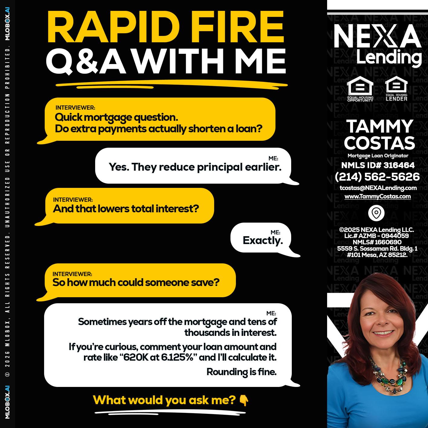RAPID FIRE QA - Tammy Costas -Mortgage Loan Originator