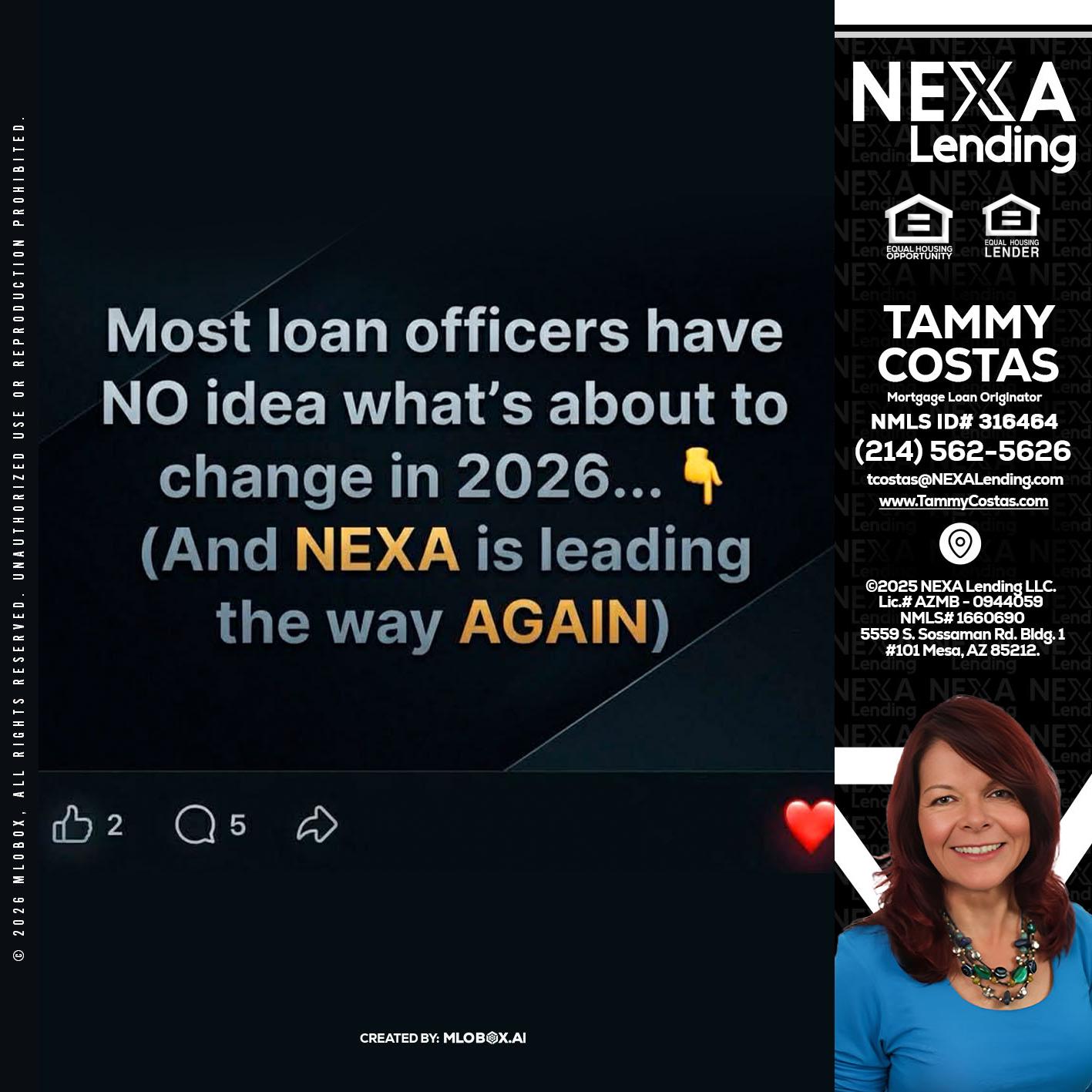 most loan officers - Tammy Costas -Mortgage Loan Originator