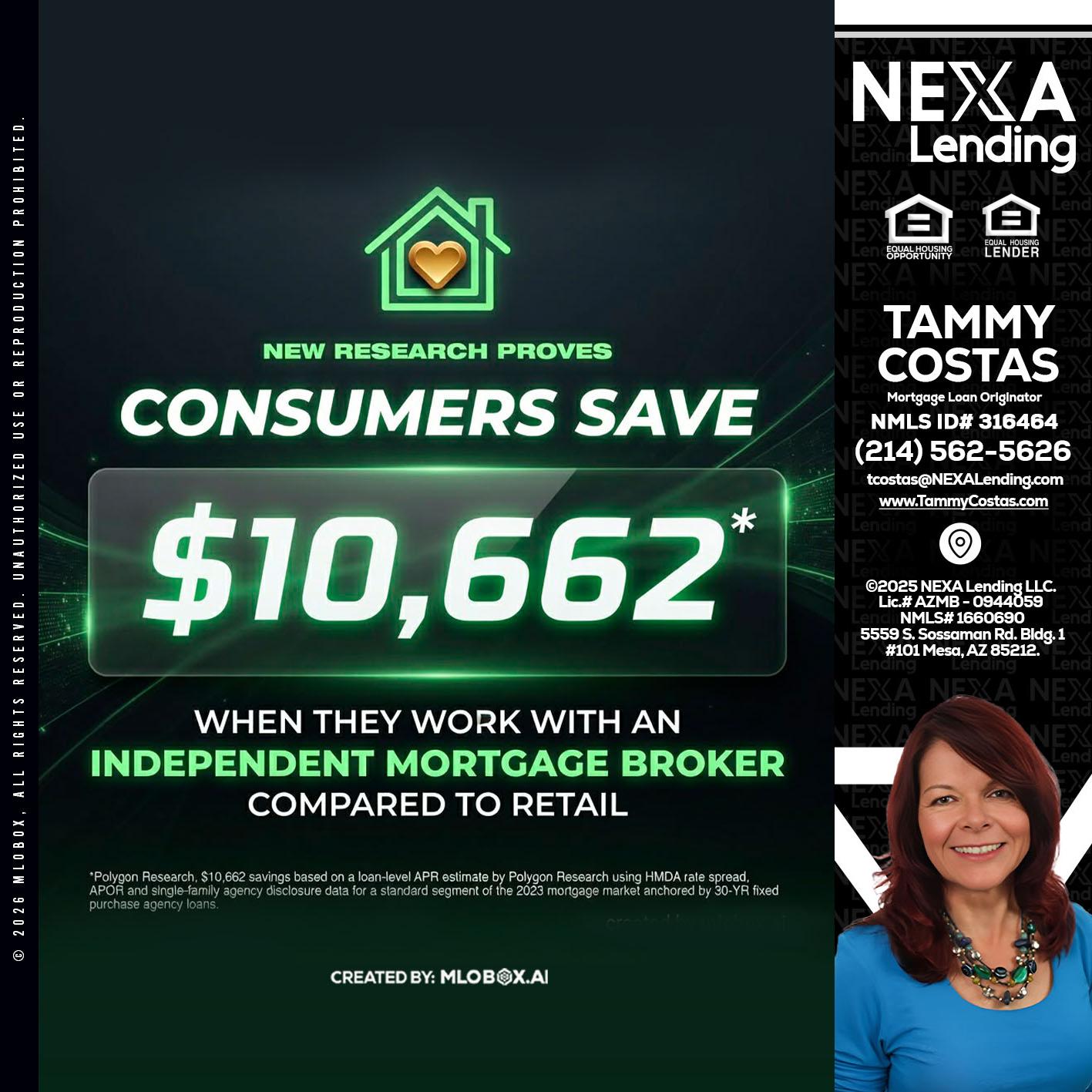 10,662 - Tammy Costas -Mortgage Loan Originator