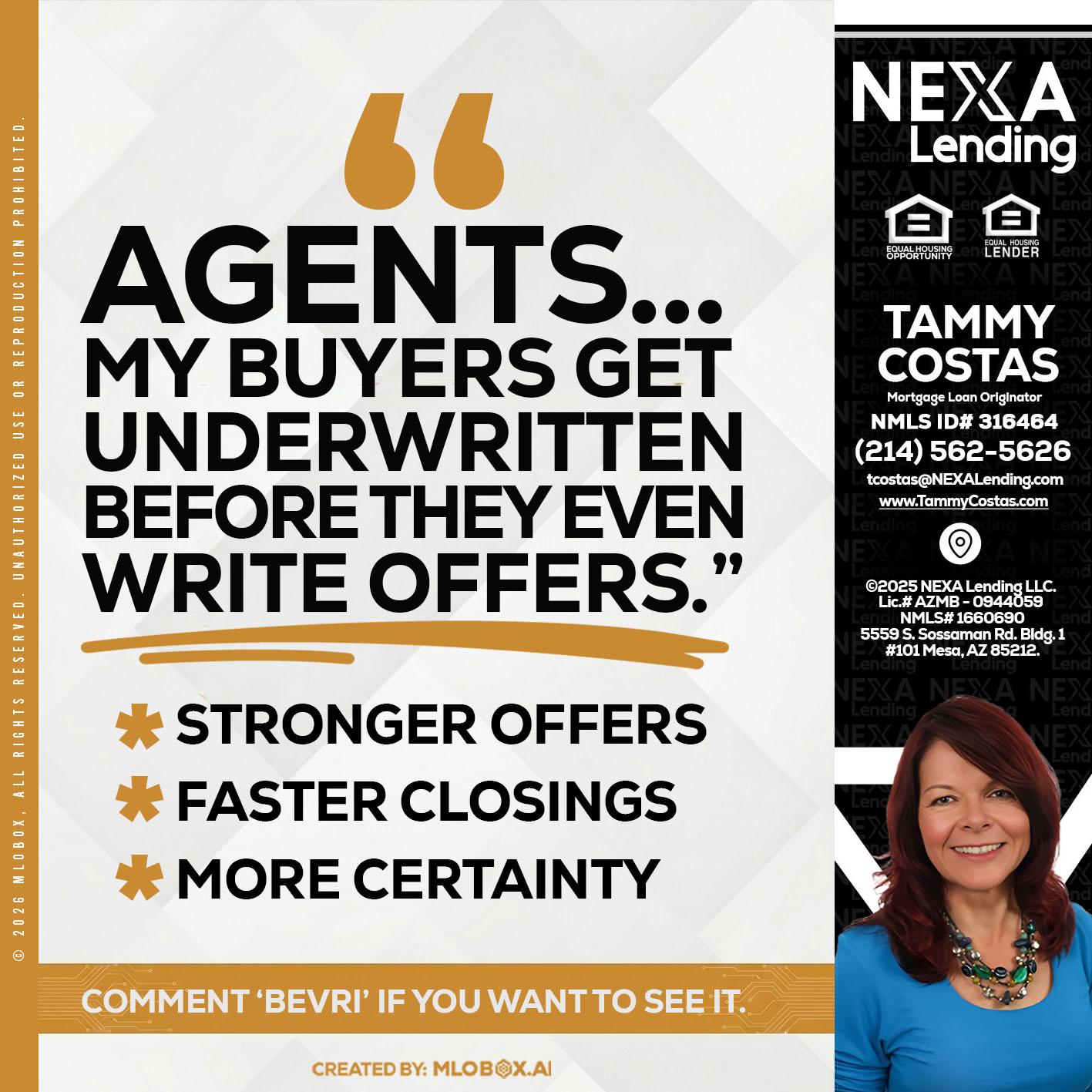 agents - Tammy Costas -Mortgage Loan Originator