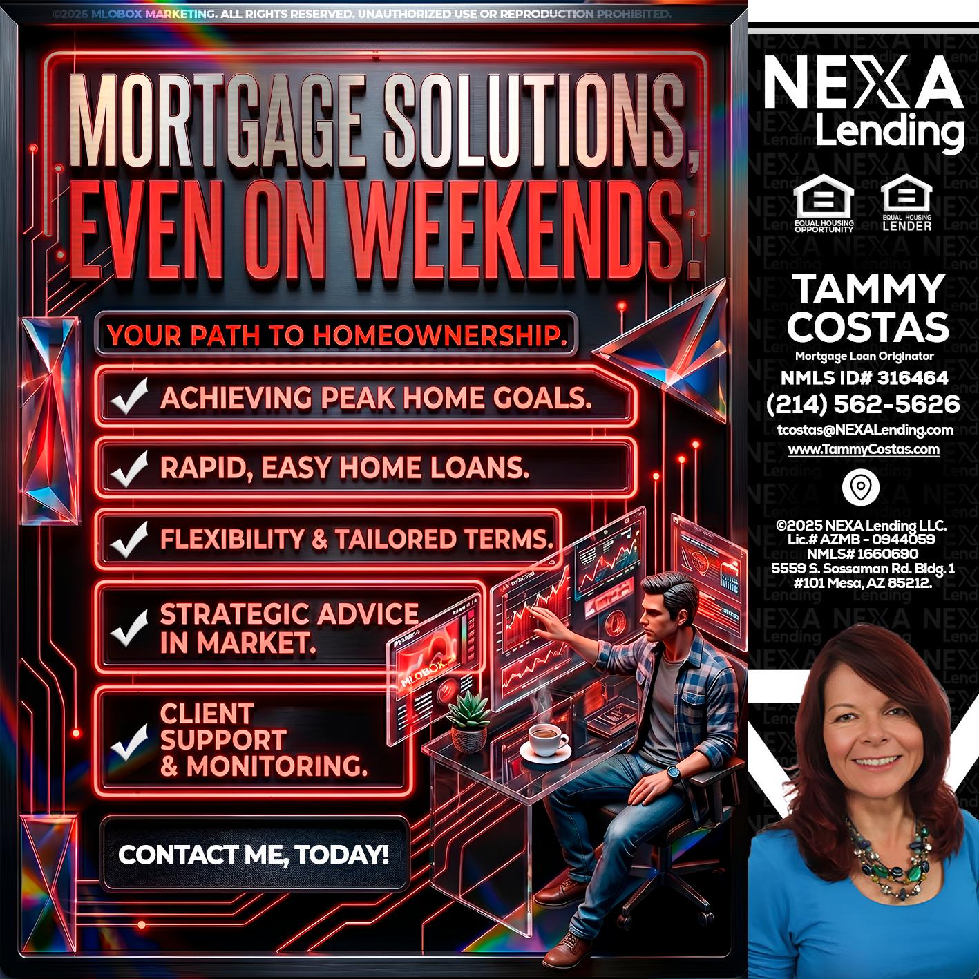 WEEKEND SOLUTIONS - Tammy Costas -Mortgage Loan Originator