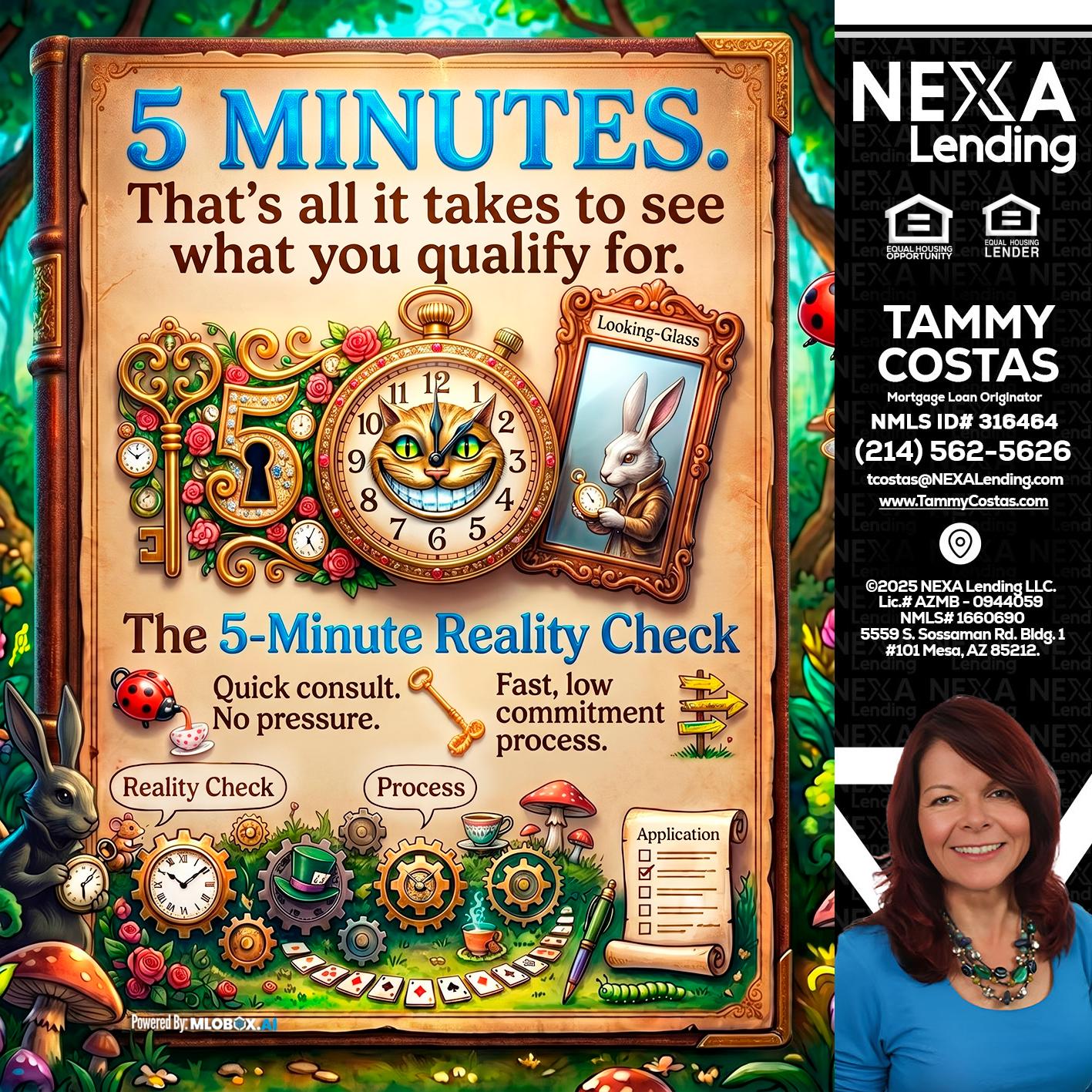 Reality Check! - Tammy Costas -Mortgage Loan Originator