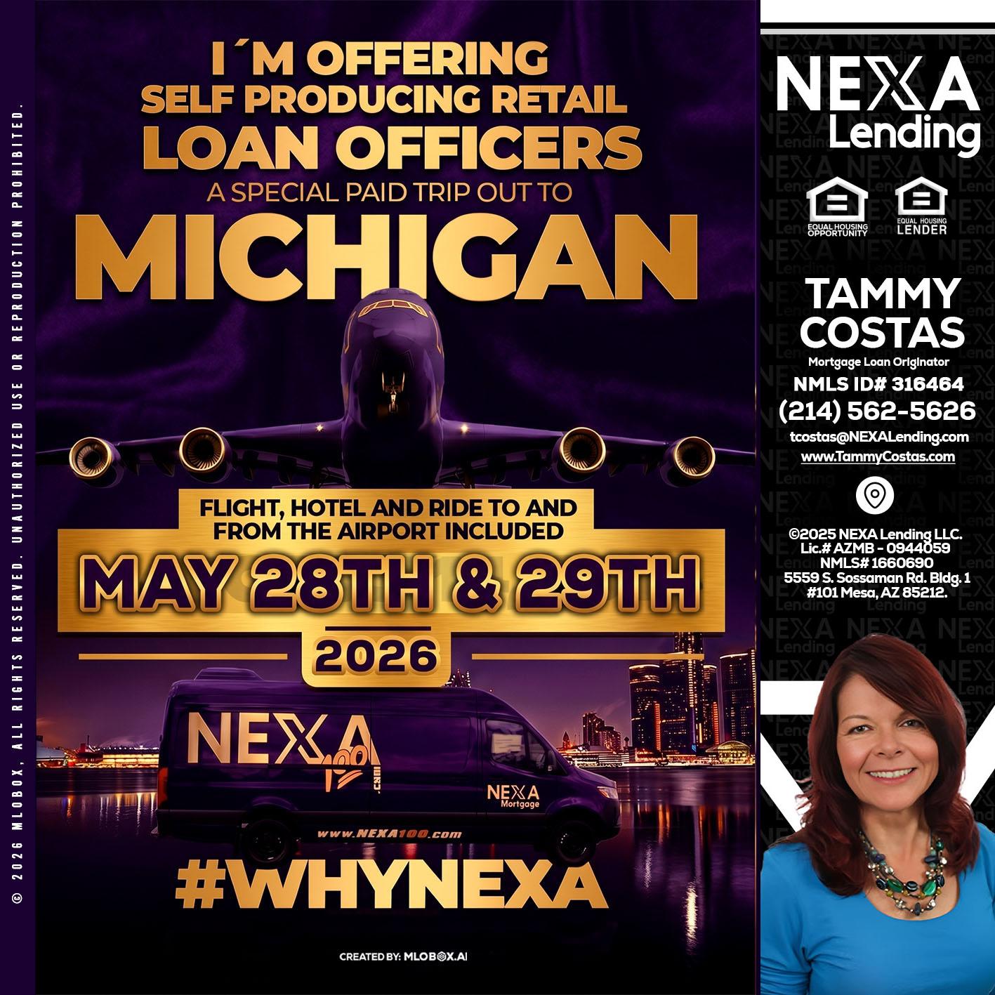 MICHIGAN - Tammy Costas -Mortgage Loan Originator