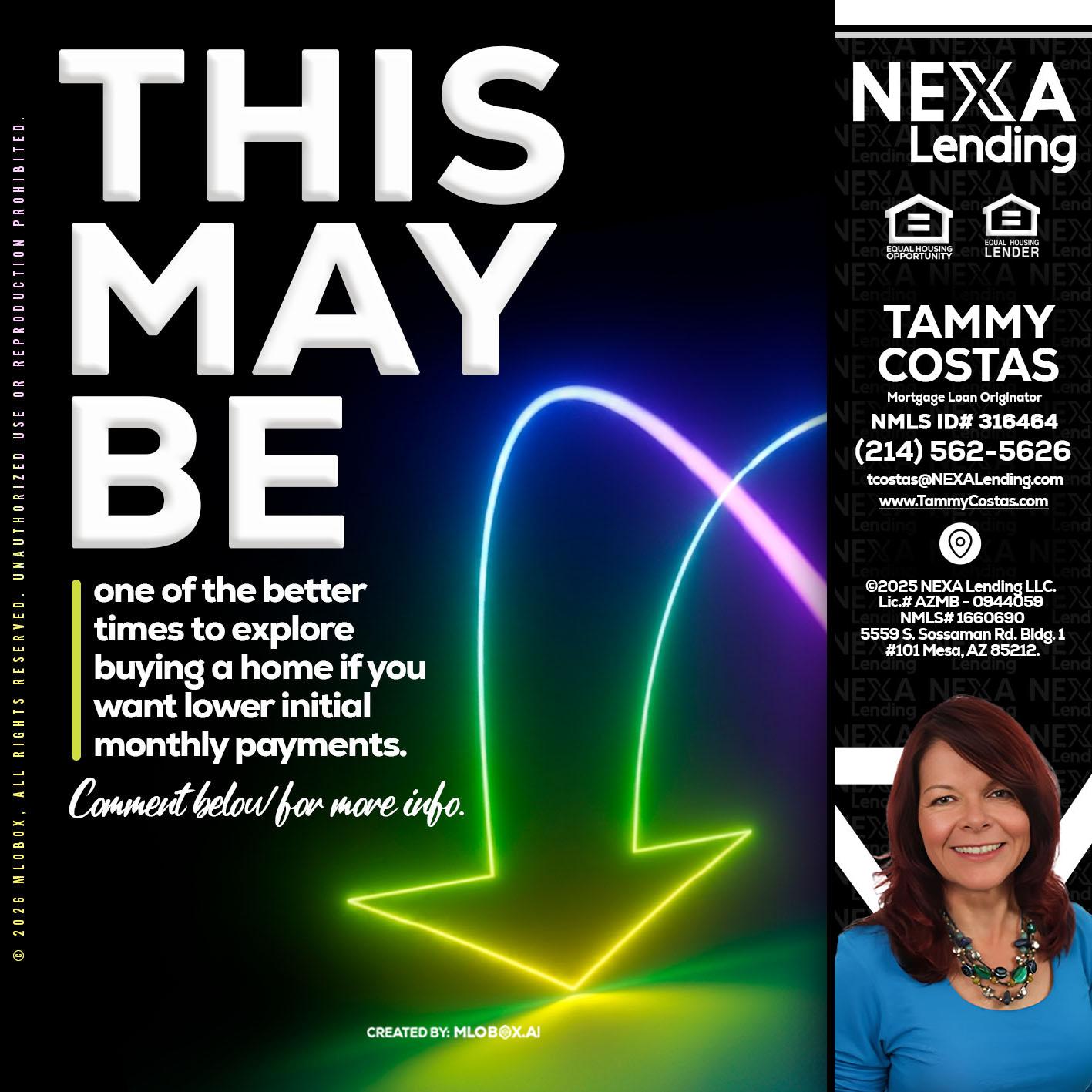 THIS MAY BE - Tammy Costas -Mortgage Loan Originator