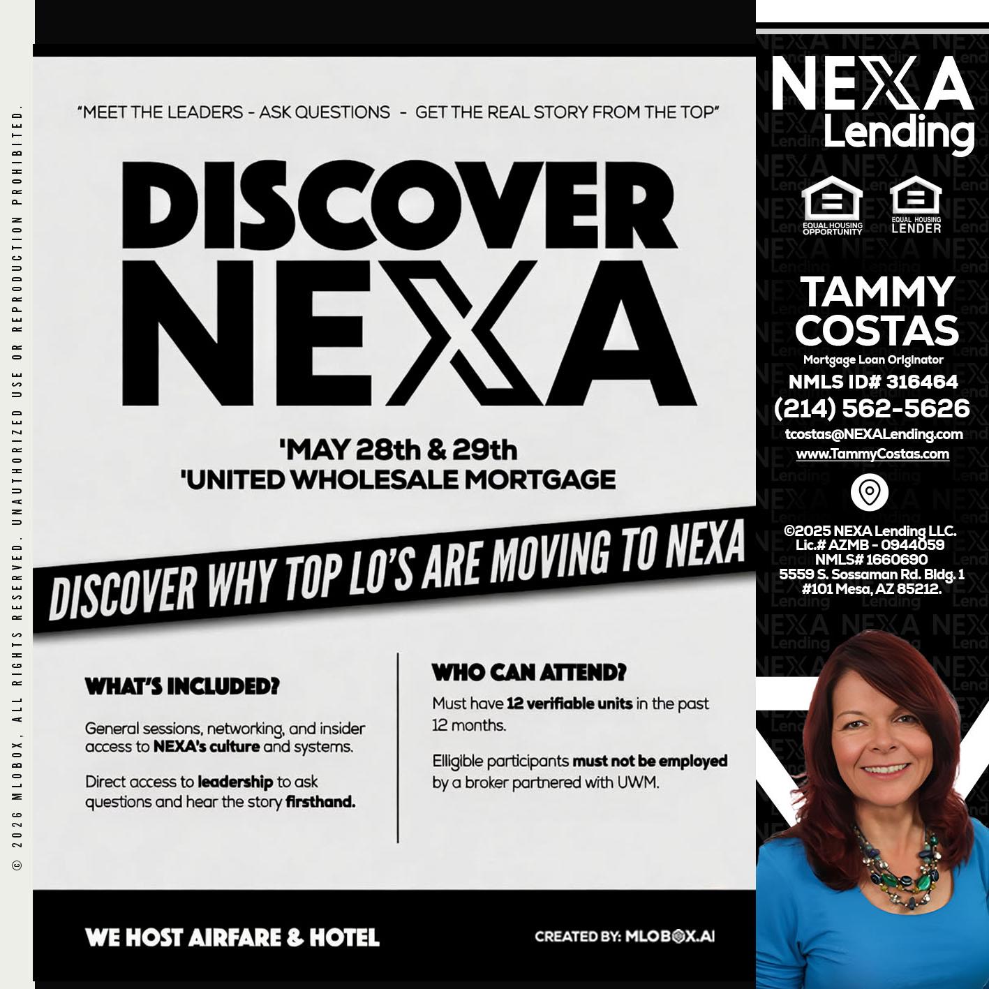 DISCOVER NEXA - Tammy Costas -Mortgage Loan Originator