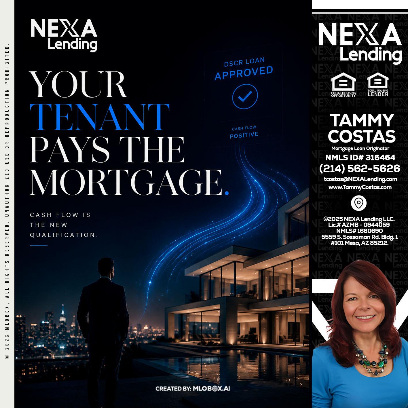 DSCR LOANS - Tammy Costas -Mortgage Loan Originator