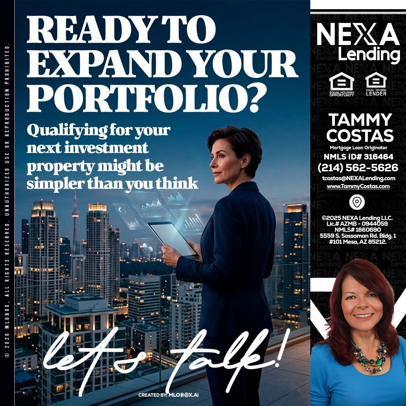 READY TO EXPAND - Tammy Costas -Mortgage Loan Originator
